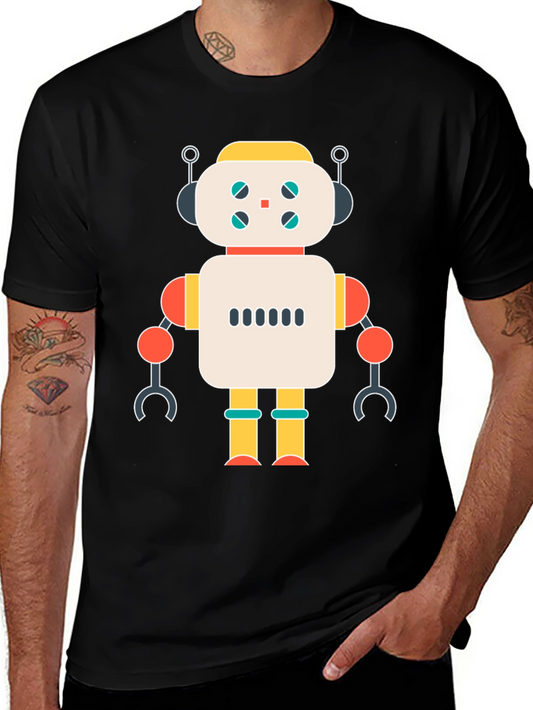 Robot Graphic T-Shirt - Modern Style