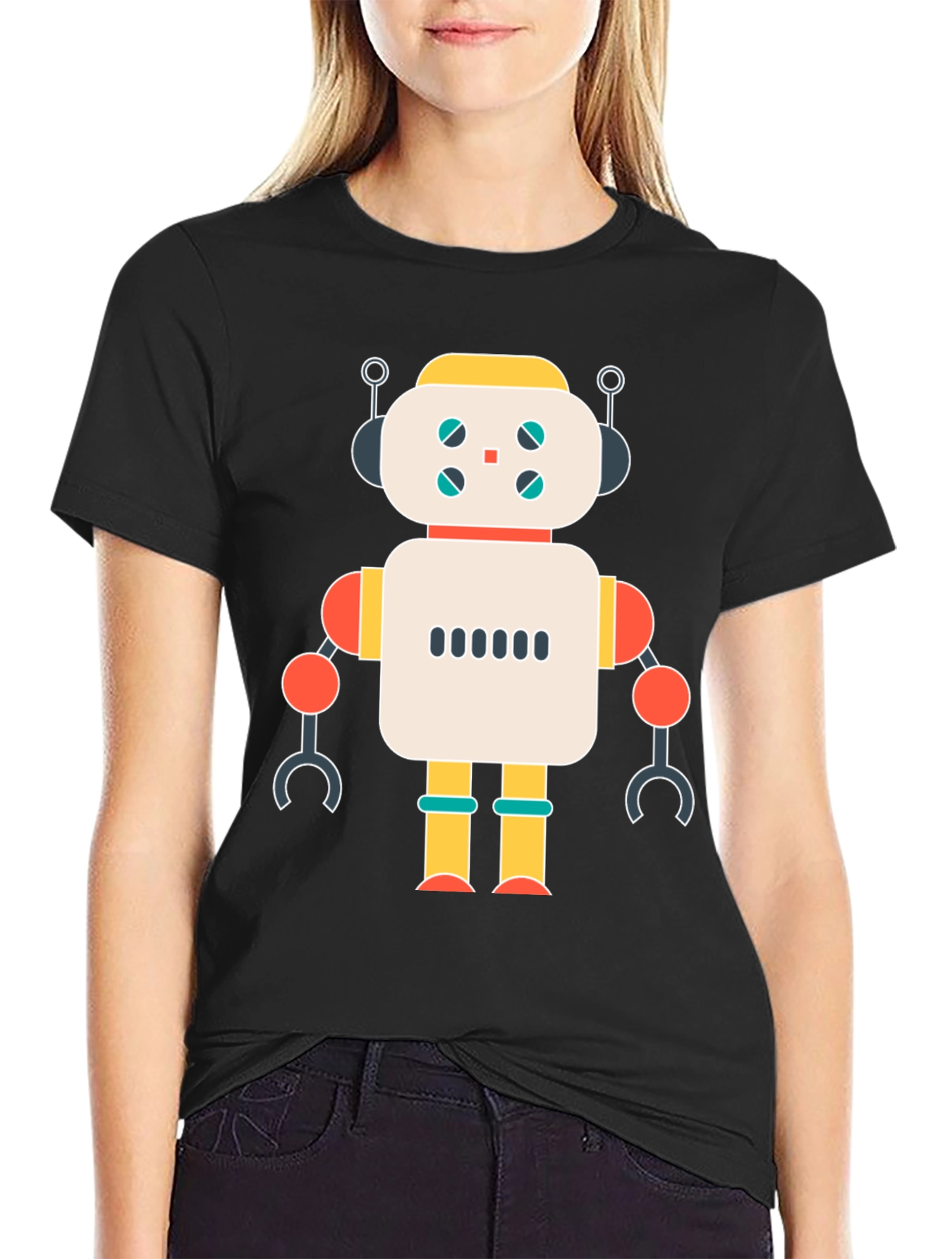 Robot Graphic T-Shirt - Modern Style