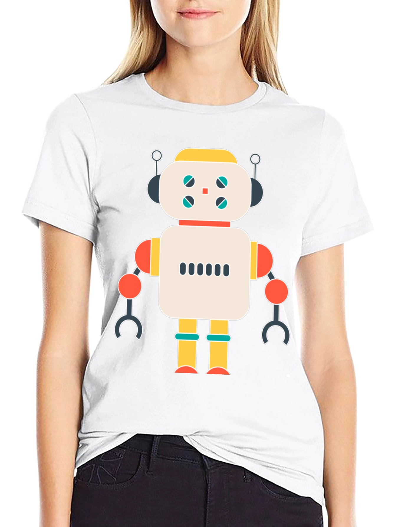 Robot Graphic T-Shirt - Modern Style