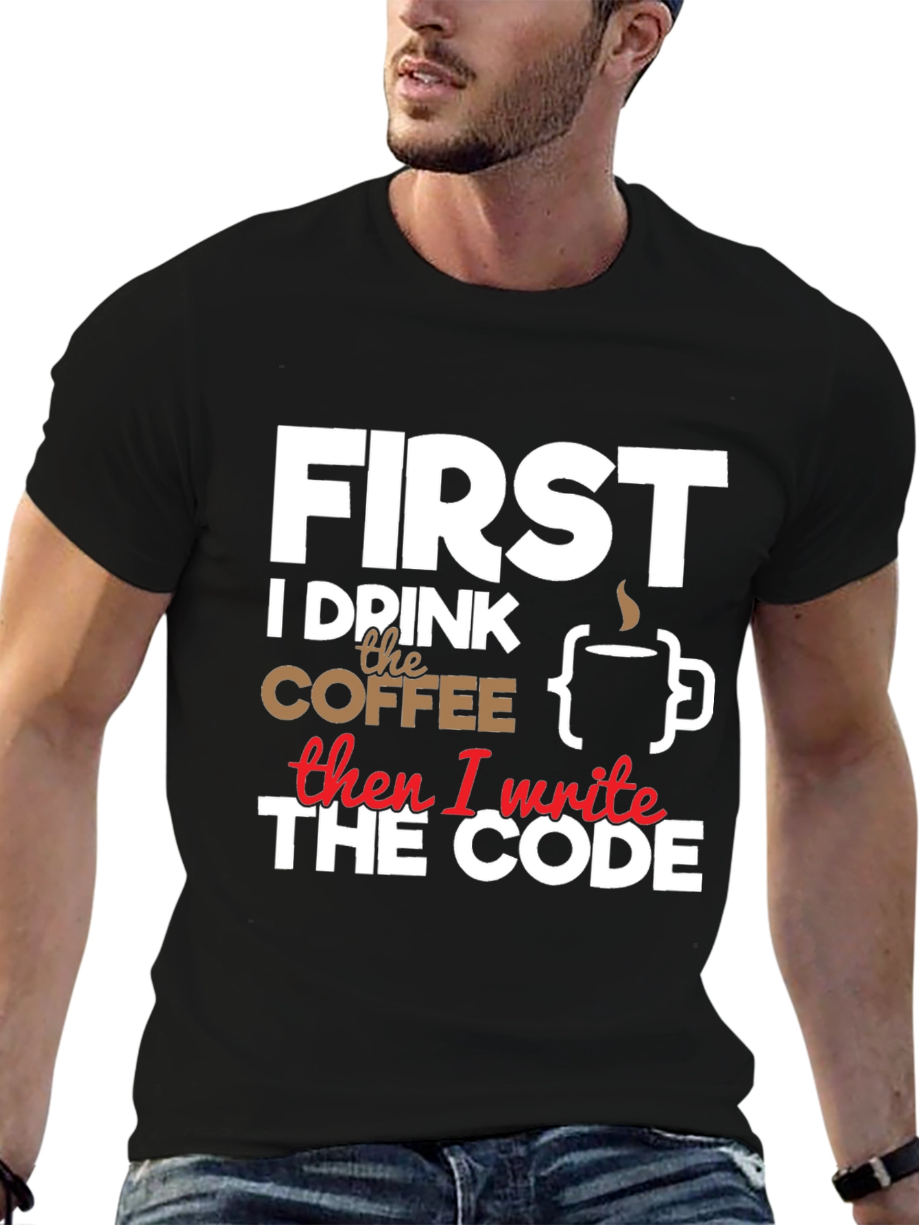 Coffee Then Code Graphic Tee