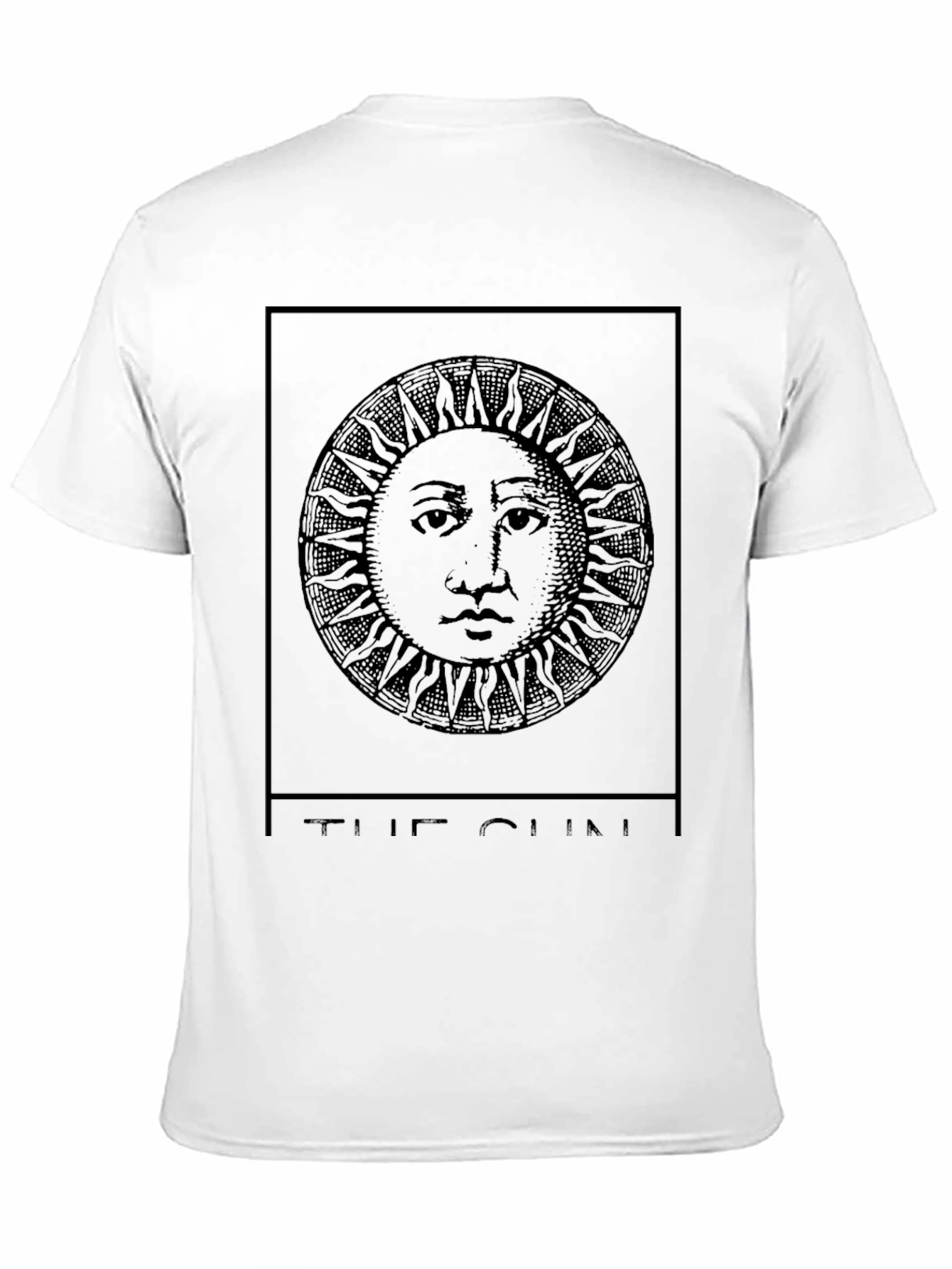 The Sun Tarot Card Graphic Black T-Shirt