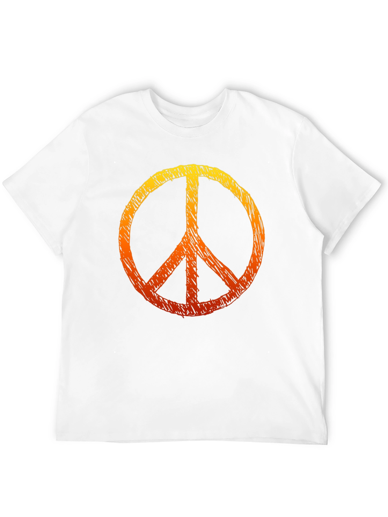 Peace Sign Graphic Tee - Black Cotton T-Shirt