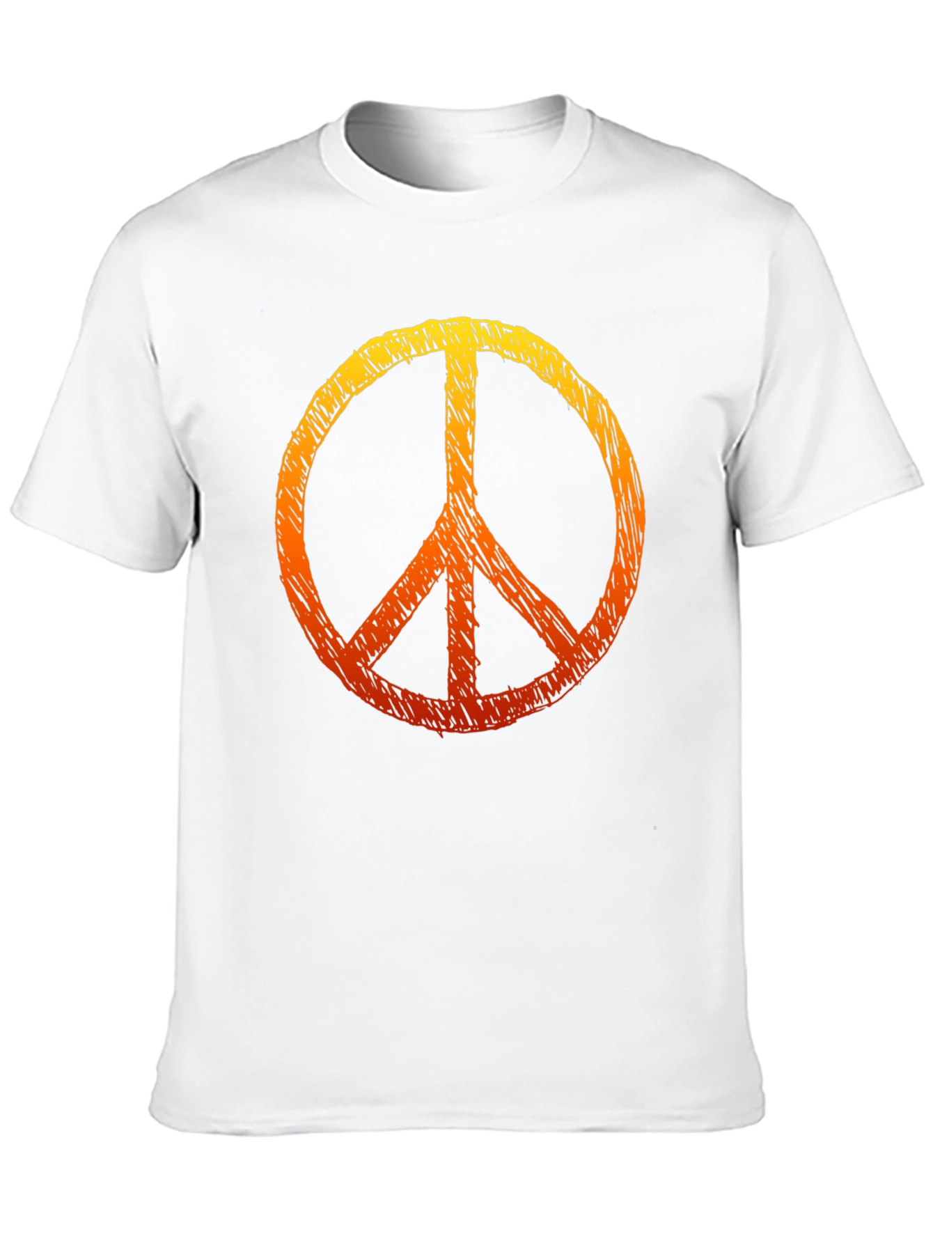 Peace Sign Graphic Tee - Black Cotton T-Shirt
