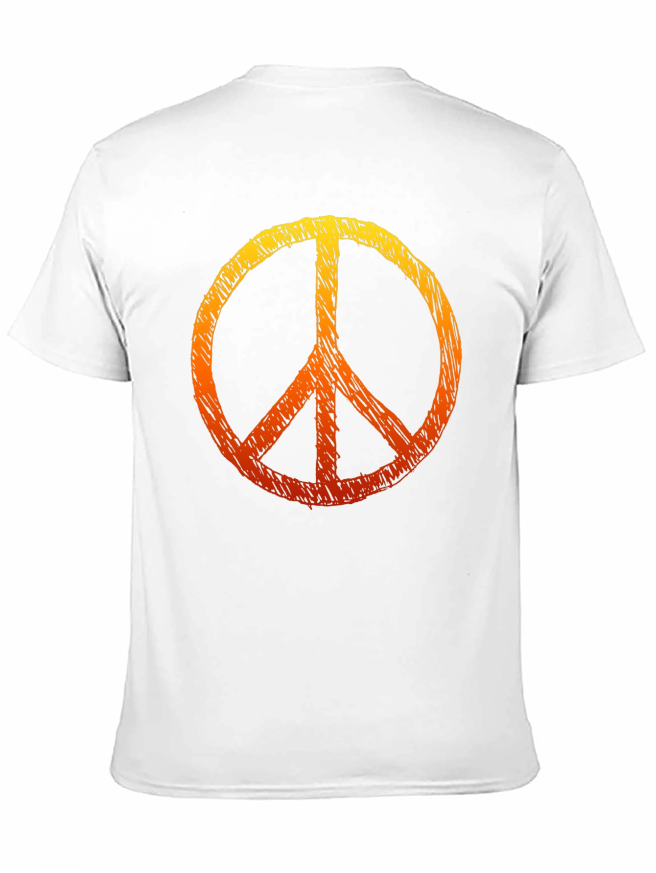 Peace Sign Graphic Tee - Black Cotton T-Shirt