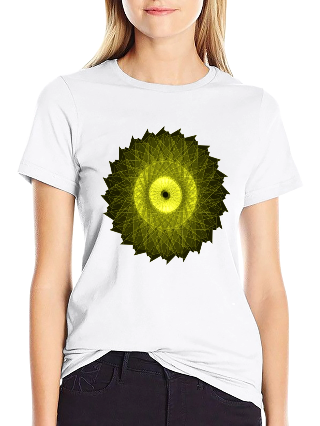 Geometric Circle Graphic Tee - Mens Black T-Shirt