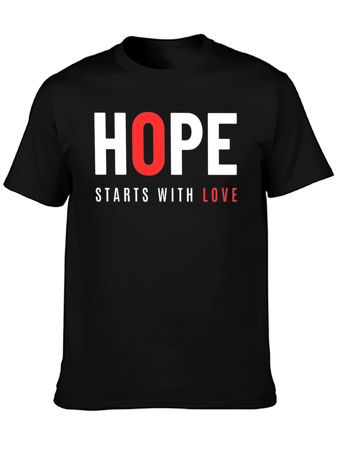 Hope Starts With Love Graphic Tee - Black