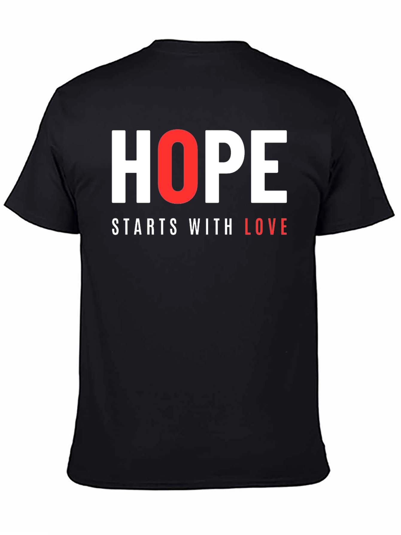 Hope Starts With Love Graphic Tee - Black