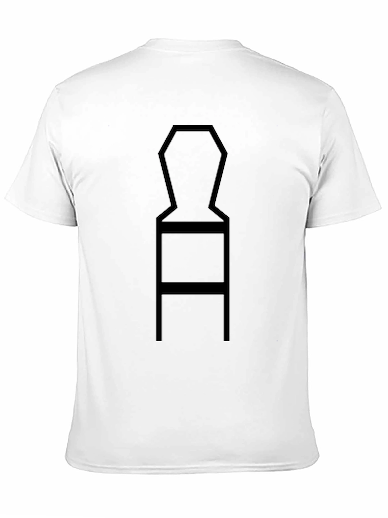 Geometric Chair Graphic Tee - Minimalist Style