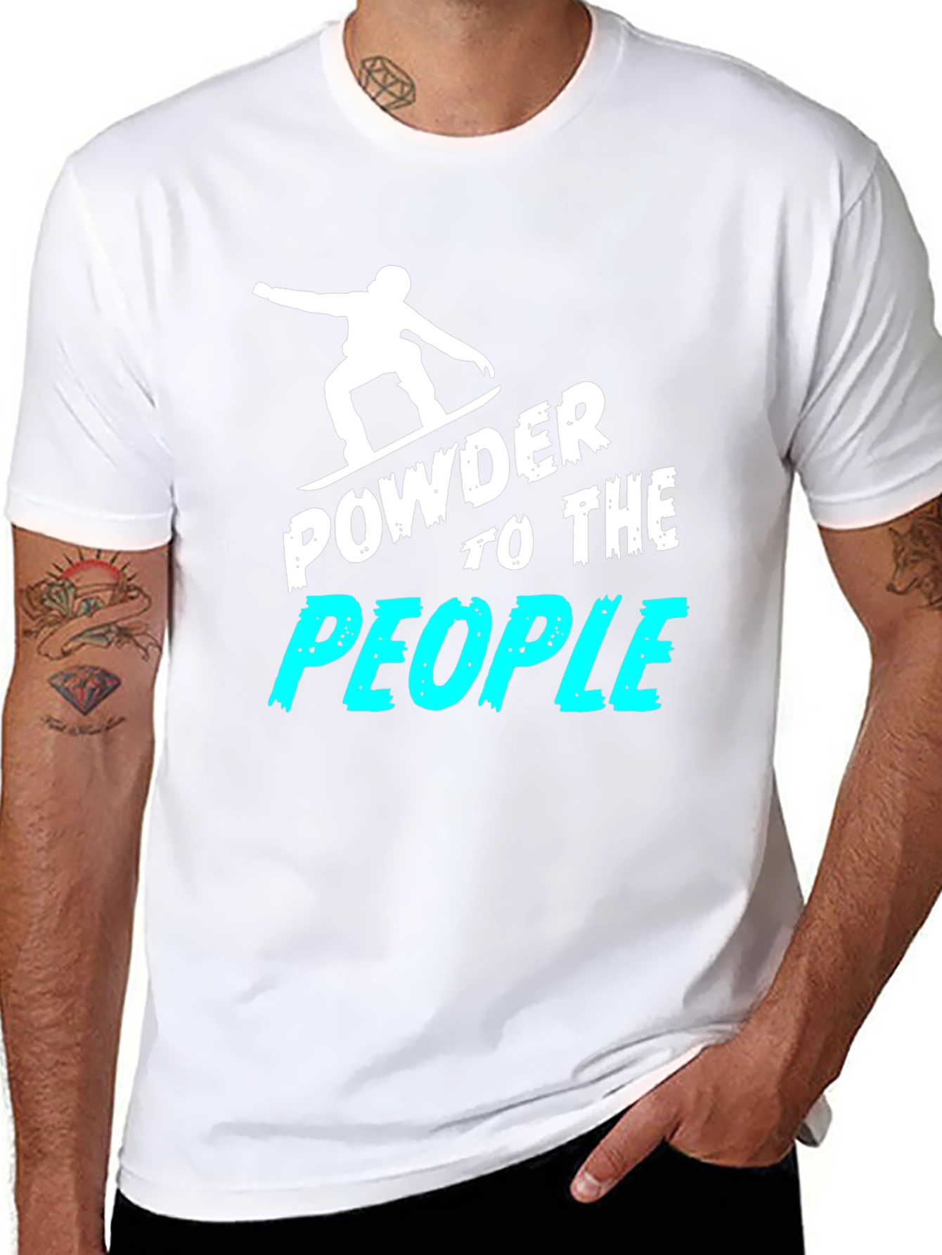 Powder to the People Black Graphic Tee