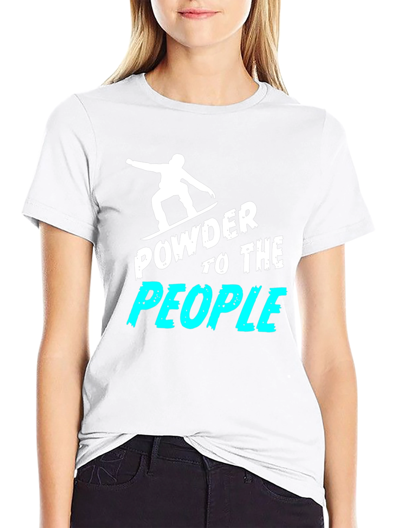 Powder to the People Black Graphic Tee