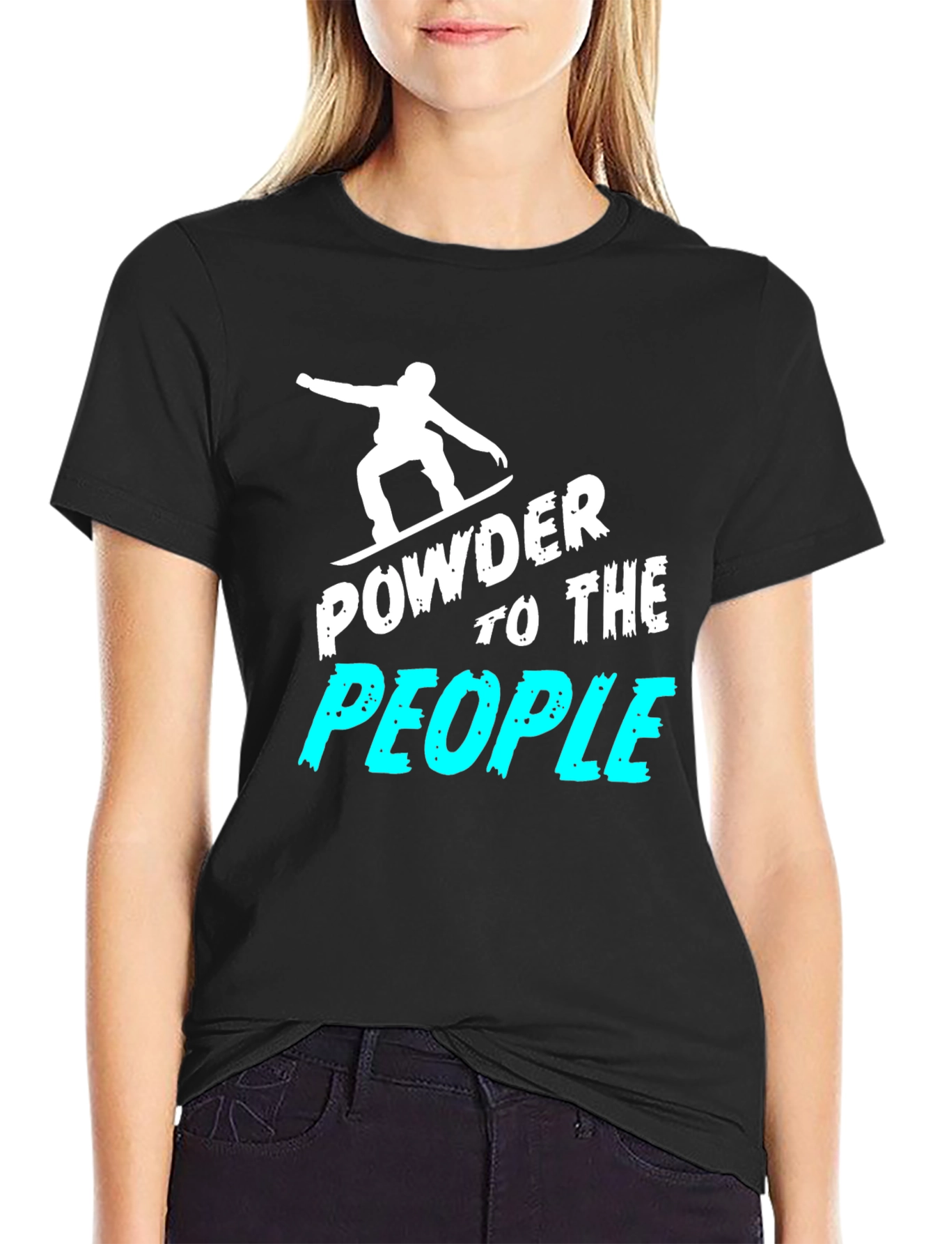 Powder to the People Black Graphic Tee