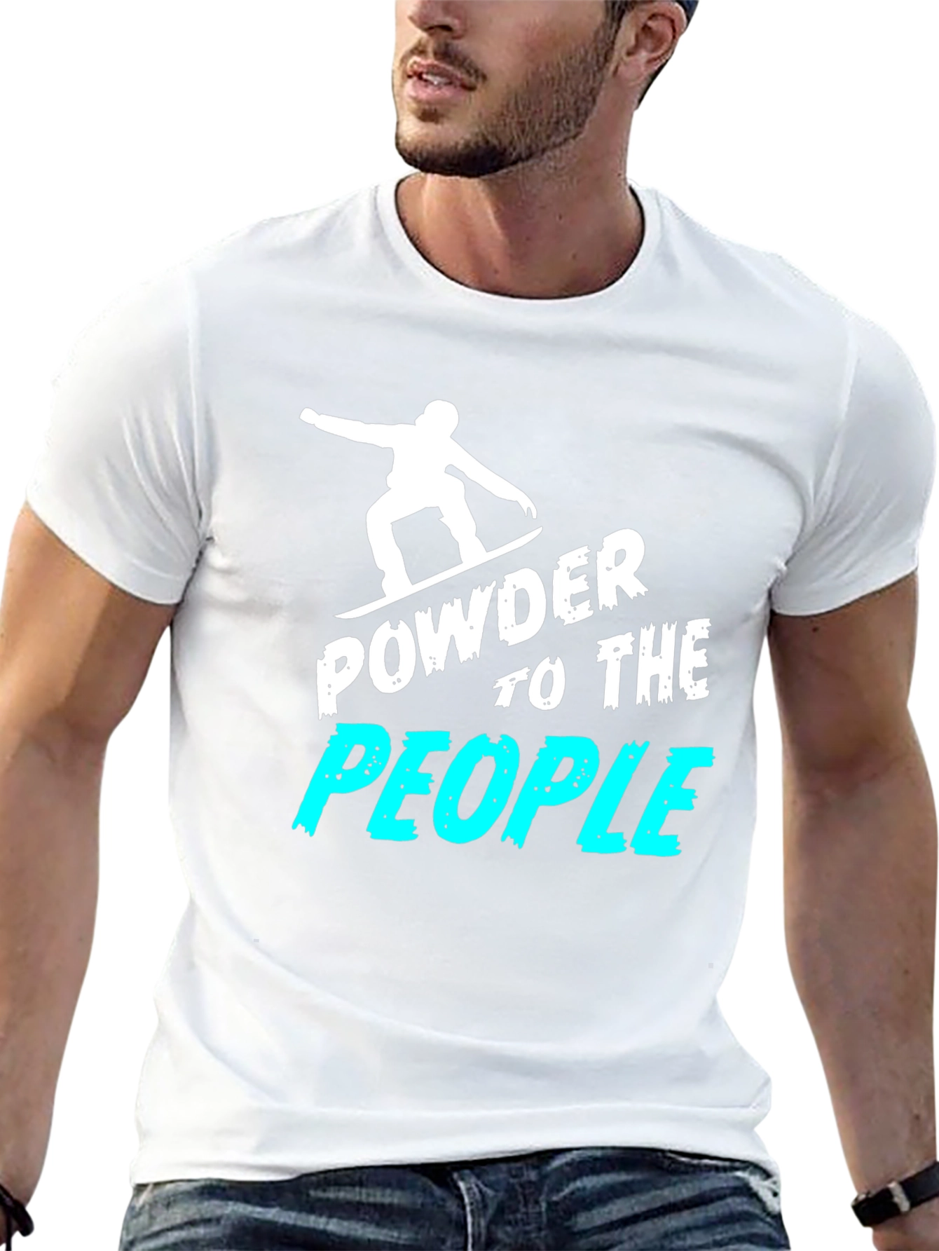 Powder to the People Black Graphic Tee