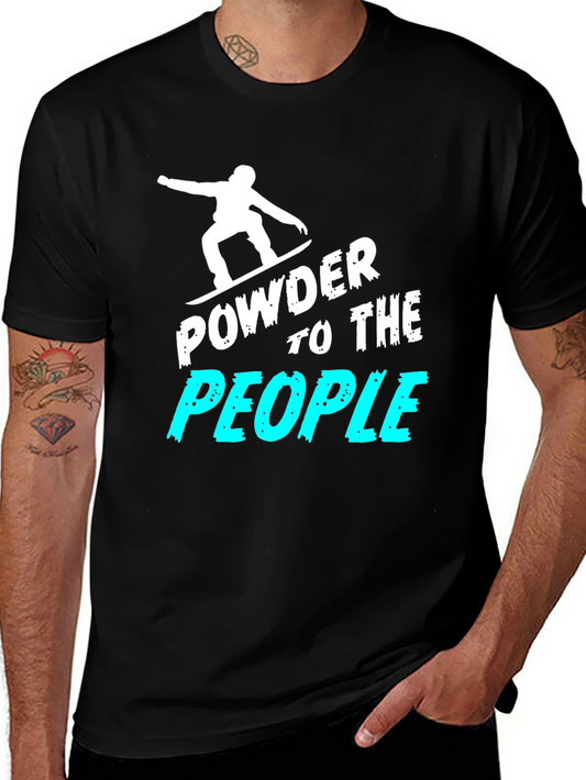 Powder to the People Black Graphic Tee