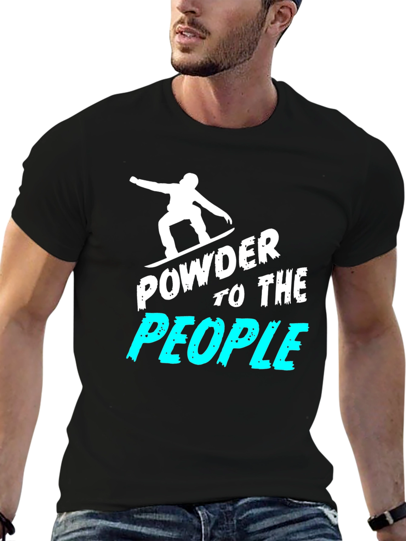 Powder to the People Black Graphic Tee