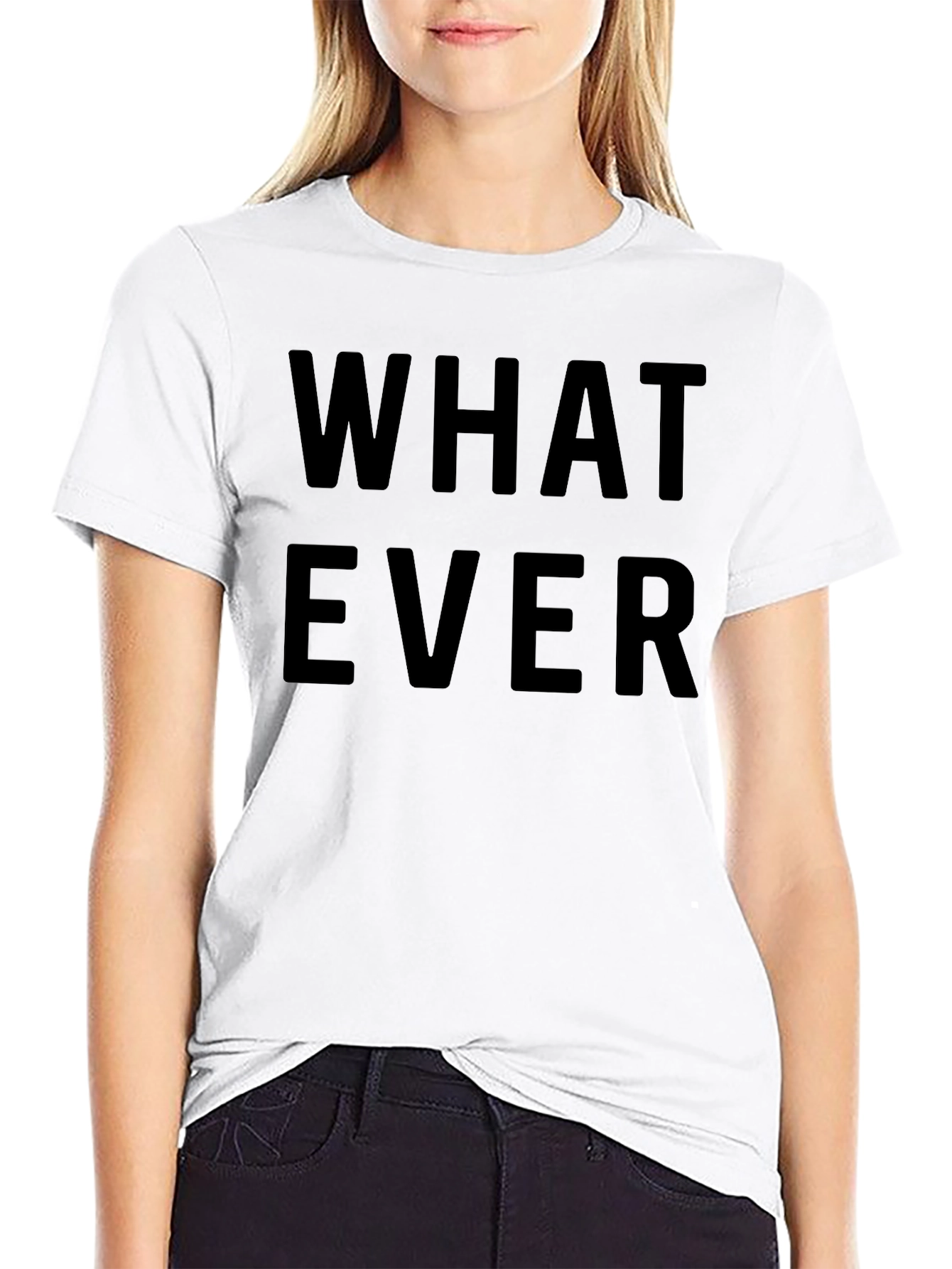 Whatever Graphic T-Shirt - Casual Black Tee