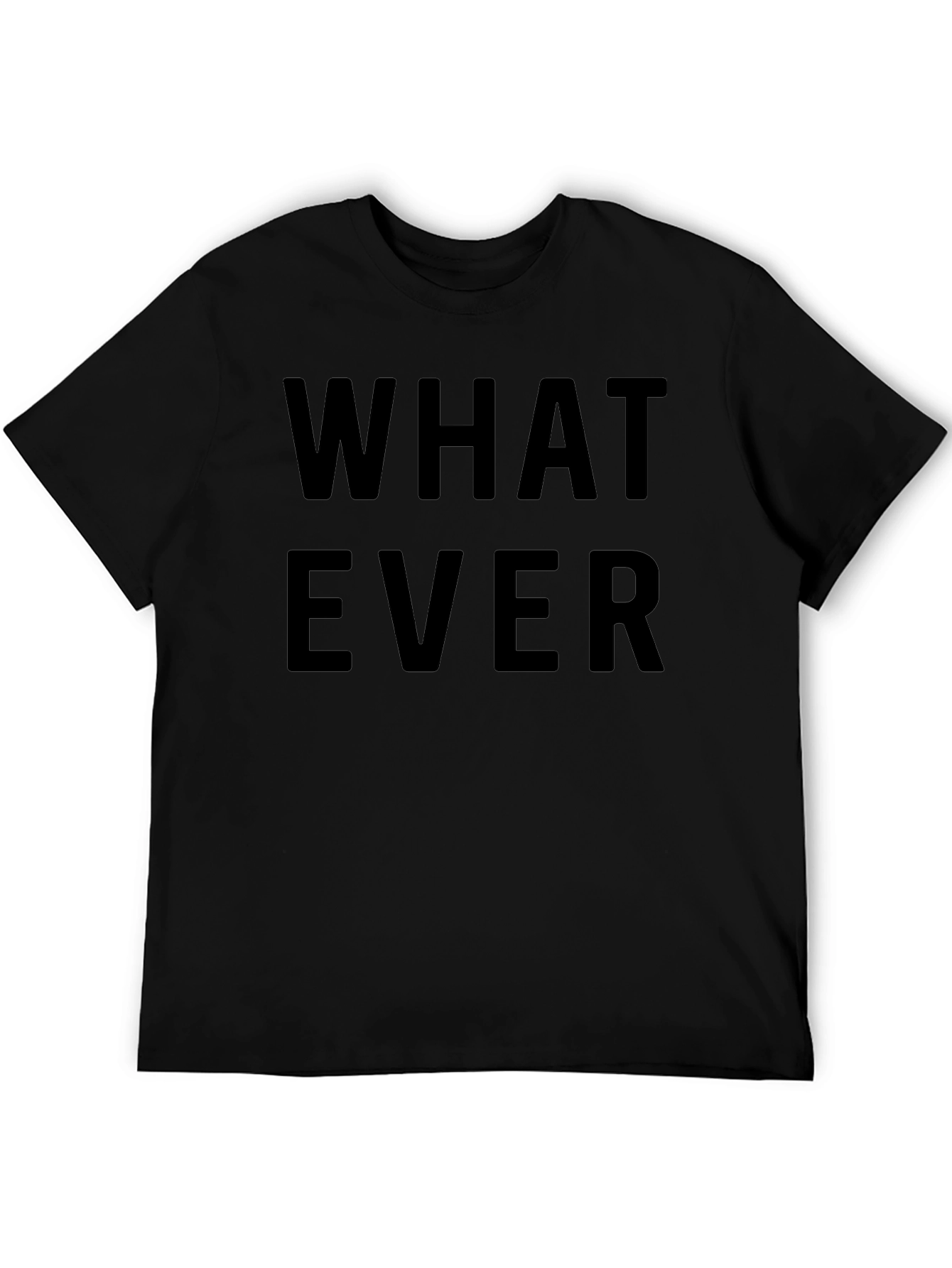 Whatever Graphic T-Shirt - Casual Black Tee