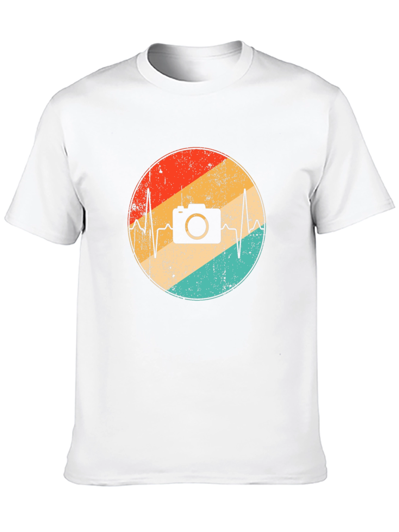 Retro Camera Heartbeat Graphic Tee