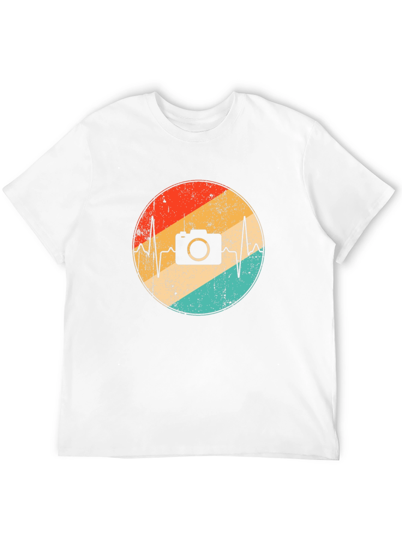 Retro Camera Heartbeat Graphic Tee