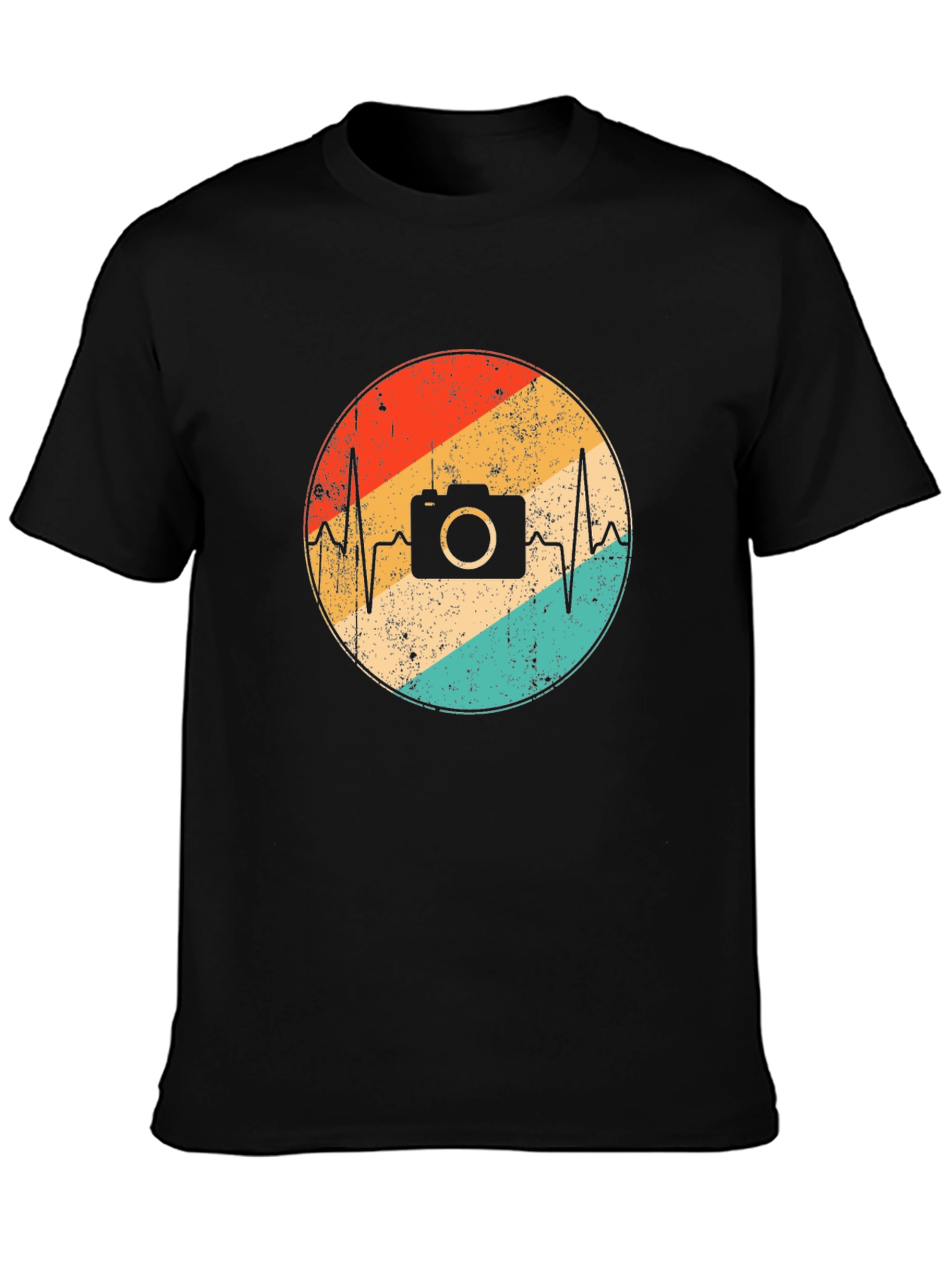 Retro Camera Heartbeat Graphic Tee