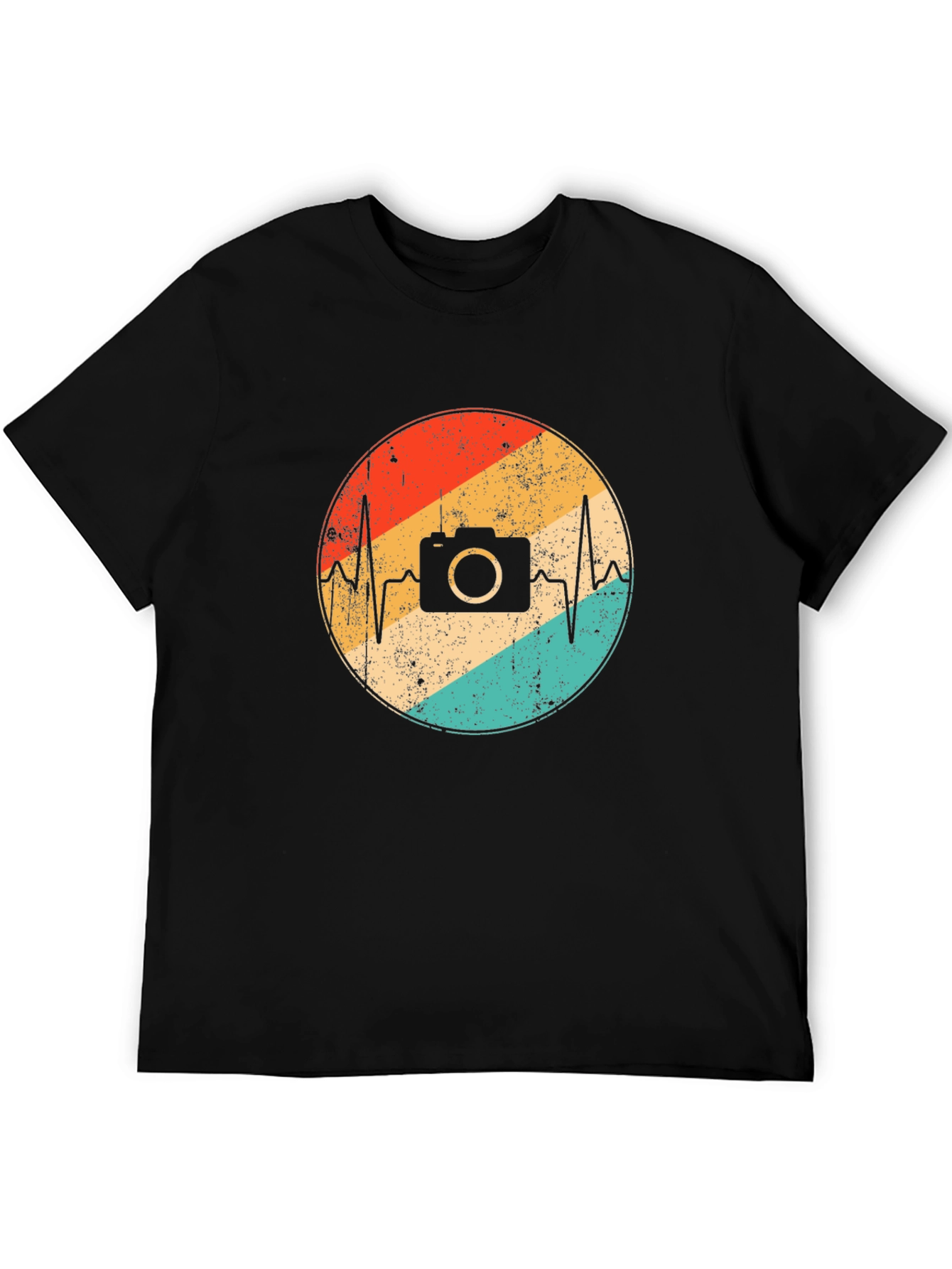 Retro Camera Heartbeat Graphic Tee