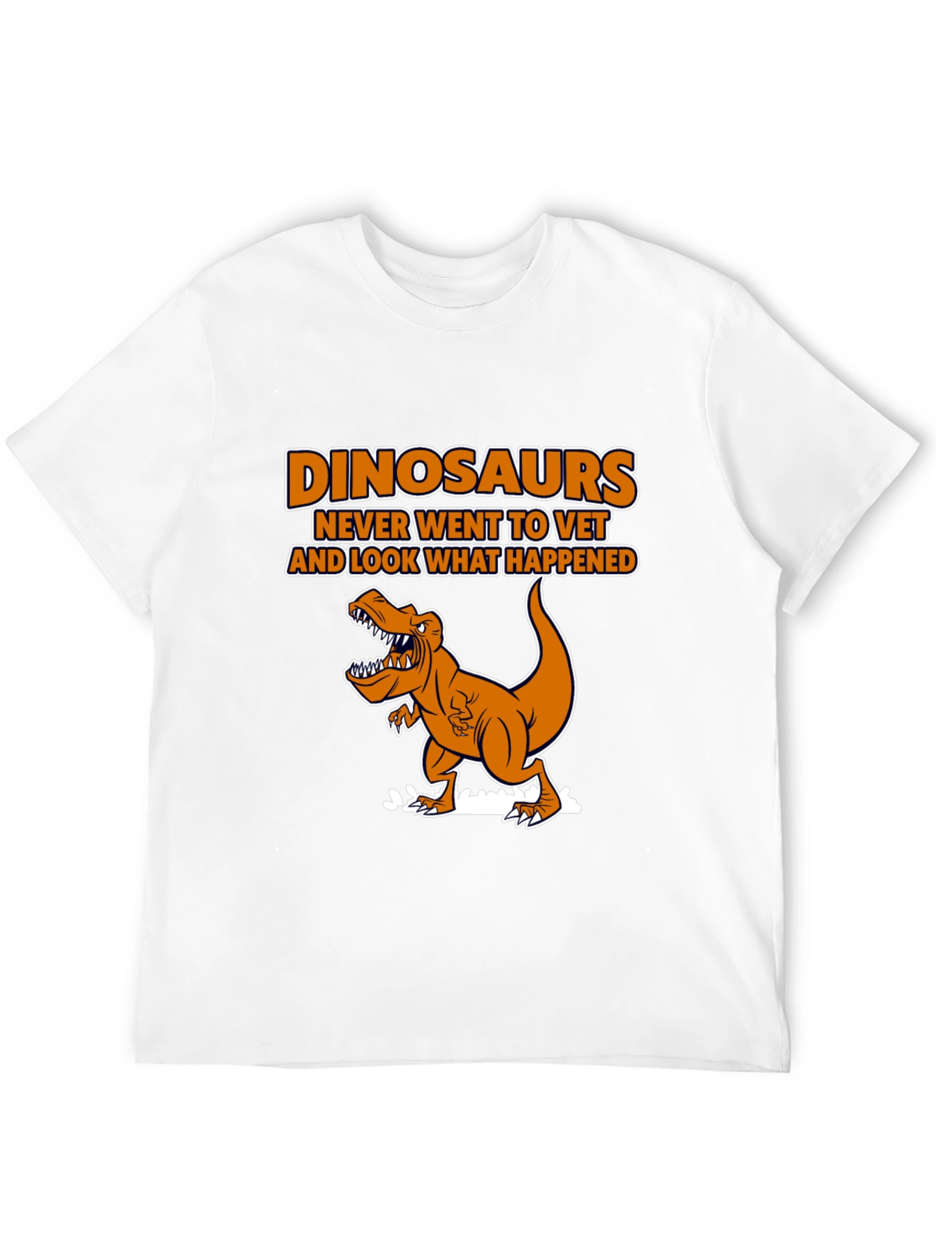 Dinosaurs Vet Humor Black T-Shirt