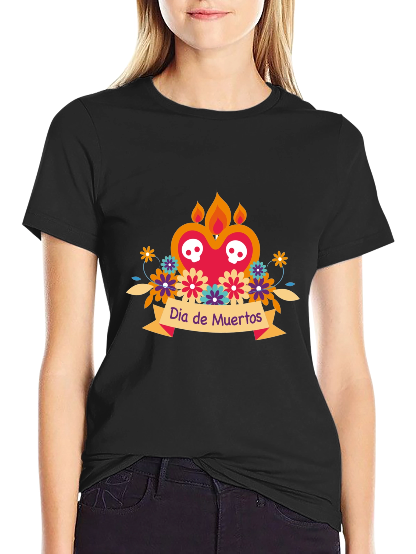 Dia de Muertos Graphic Tee - Black