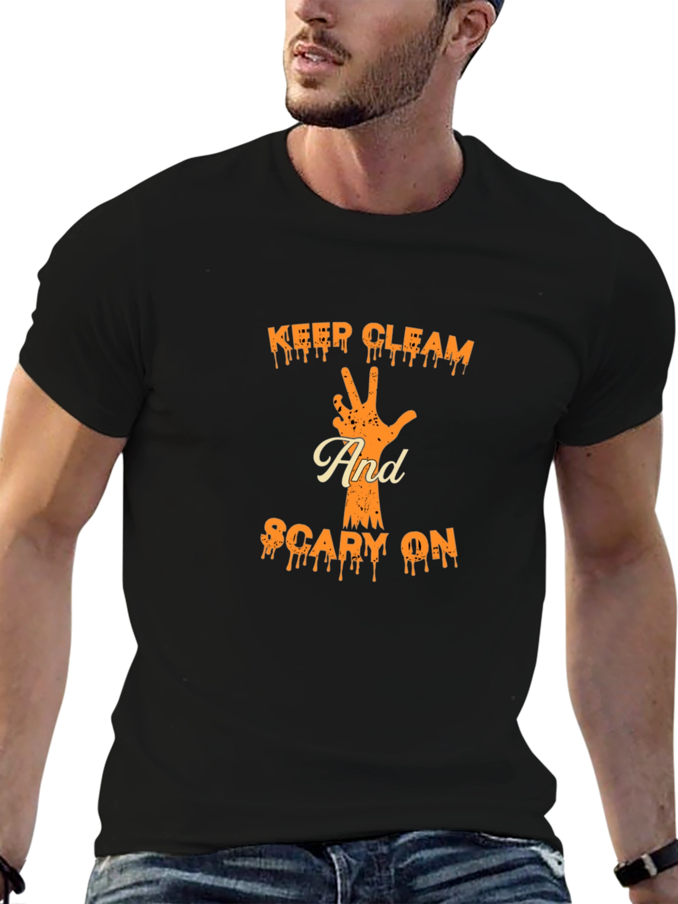 Keep Cleam & Scary On T-Shirt