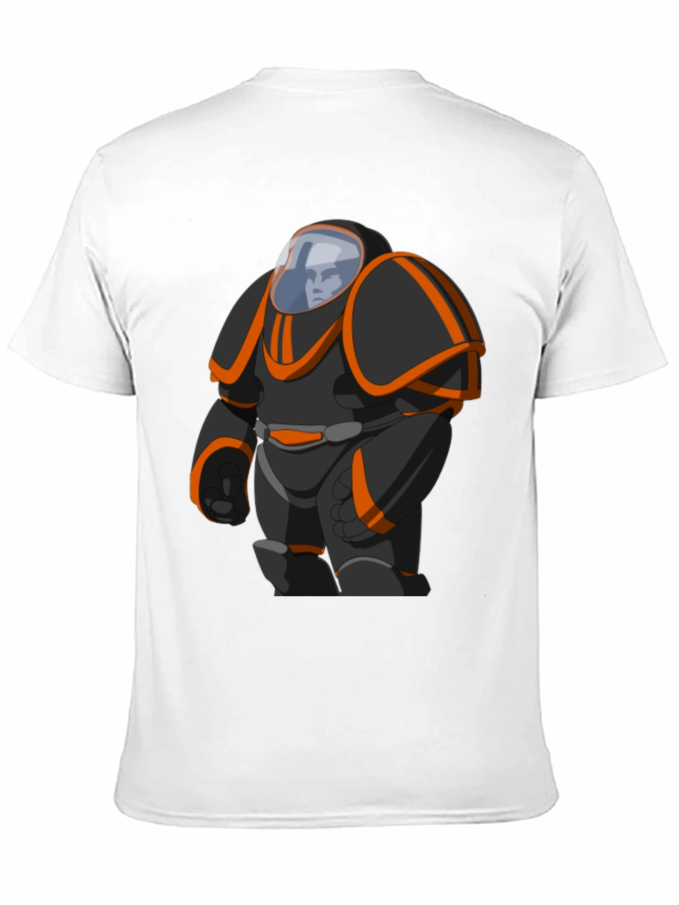Sci-Fi Space Suit Graphic Black T-Shirt