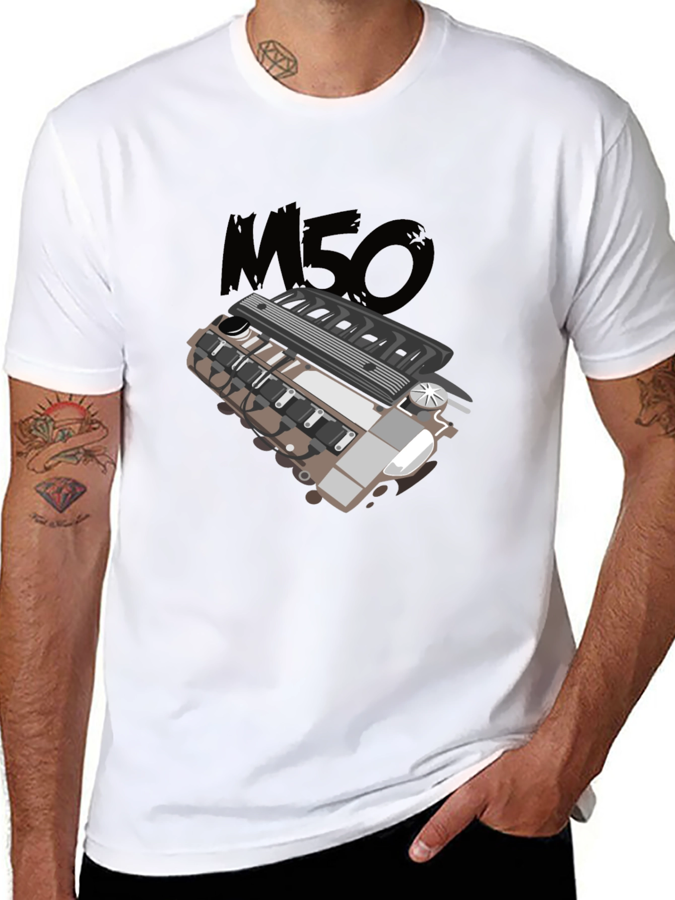 M50 Engine T-Shirt - Classic Car Enthusiast Apparel