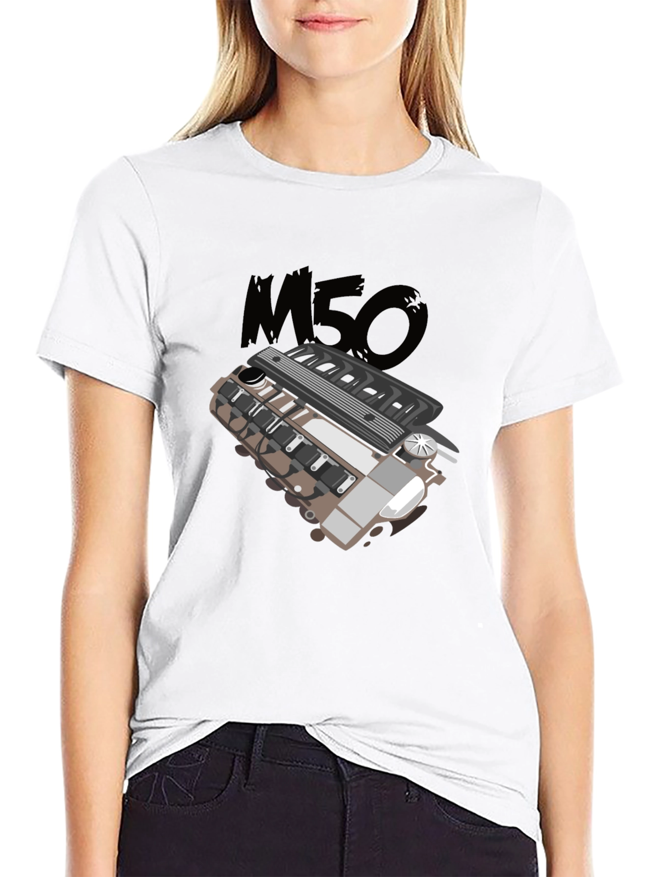 M50 Engine T-Shirt - Classic Car Enthusiast Apparel