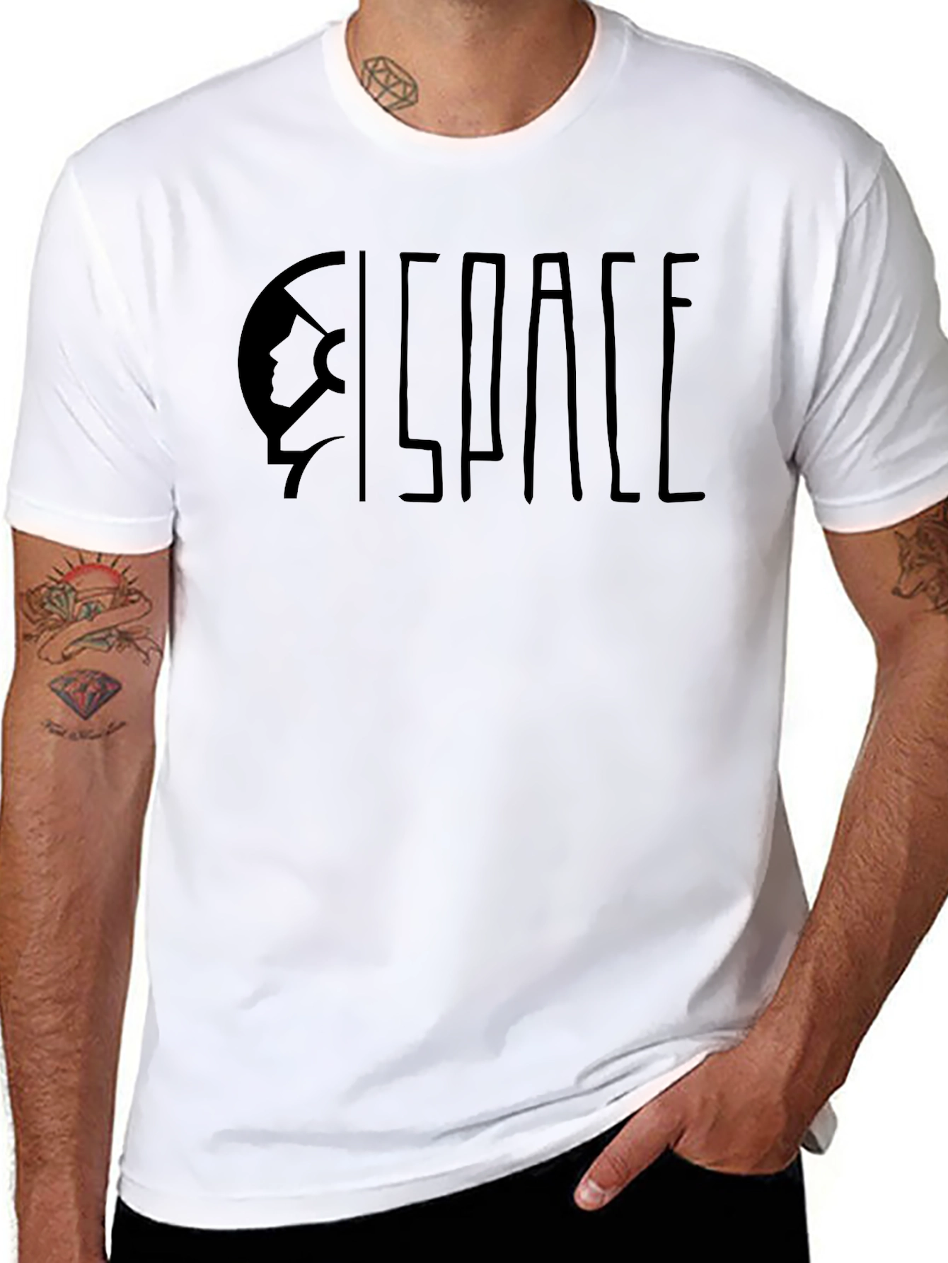 Cispace Black Graphic Tee - Unique Design