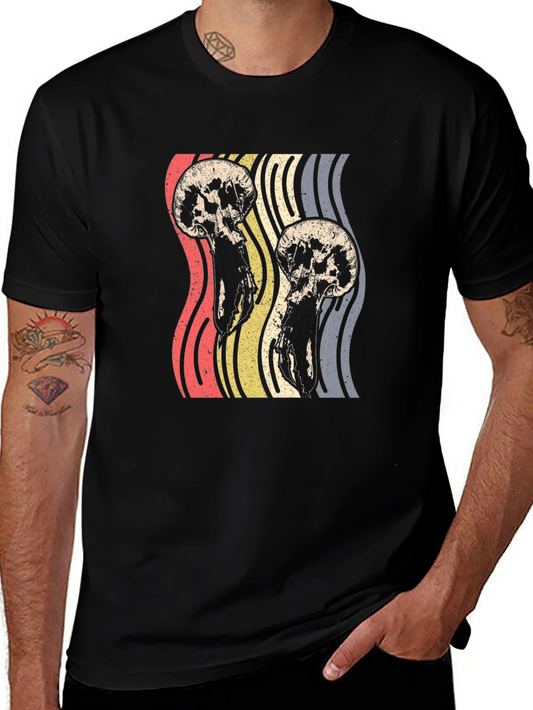 Retro Jellyfish Graphic Tee - Vintage Style