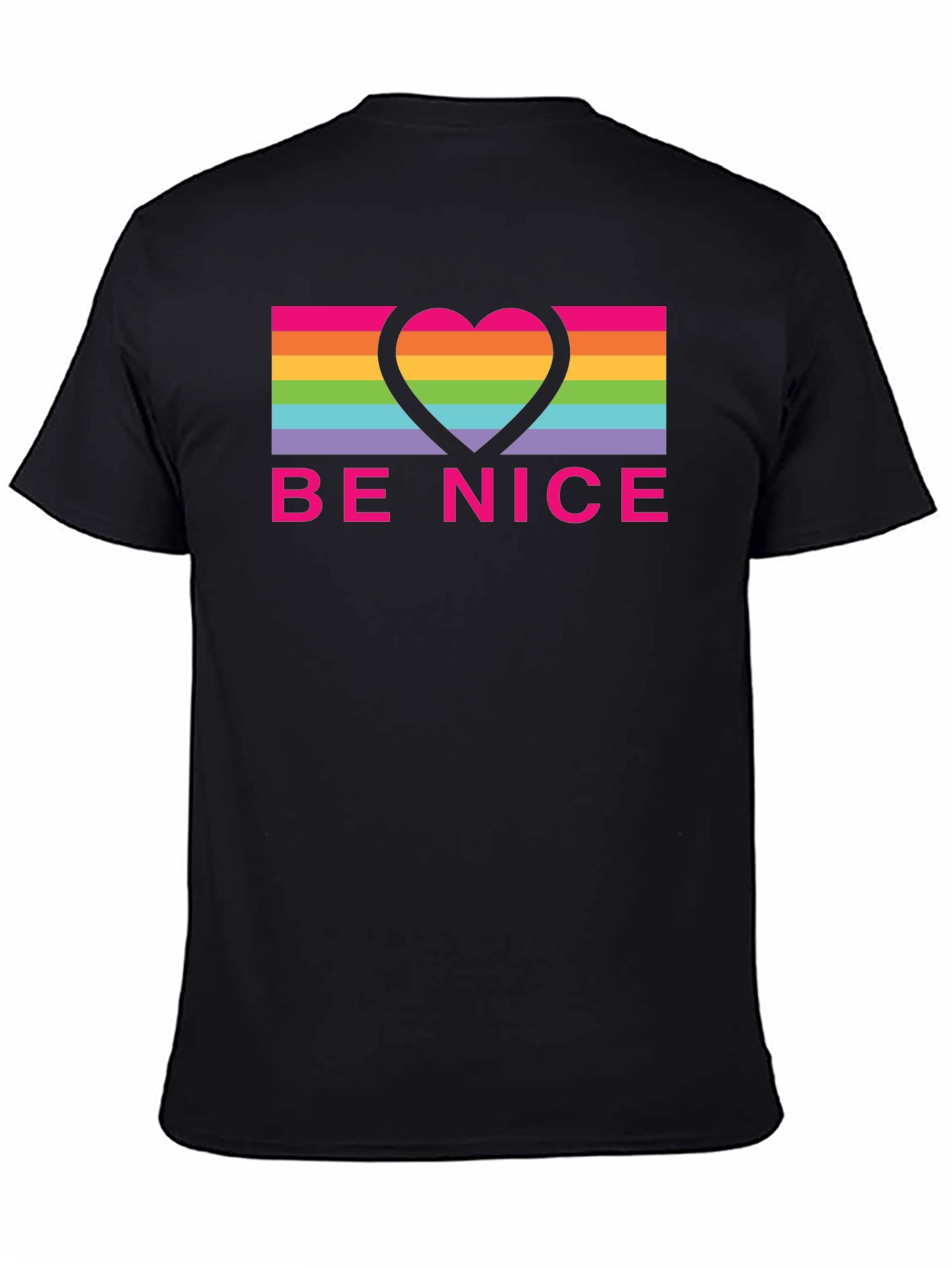 Be Nice Heart Rainbow Graphic Tee