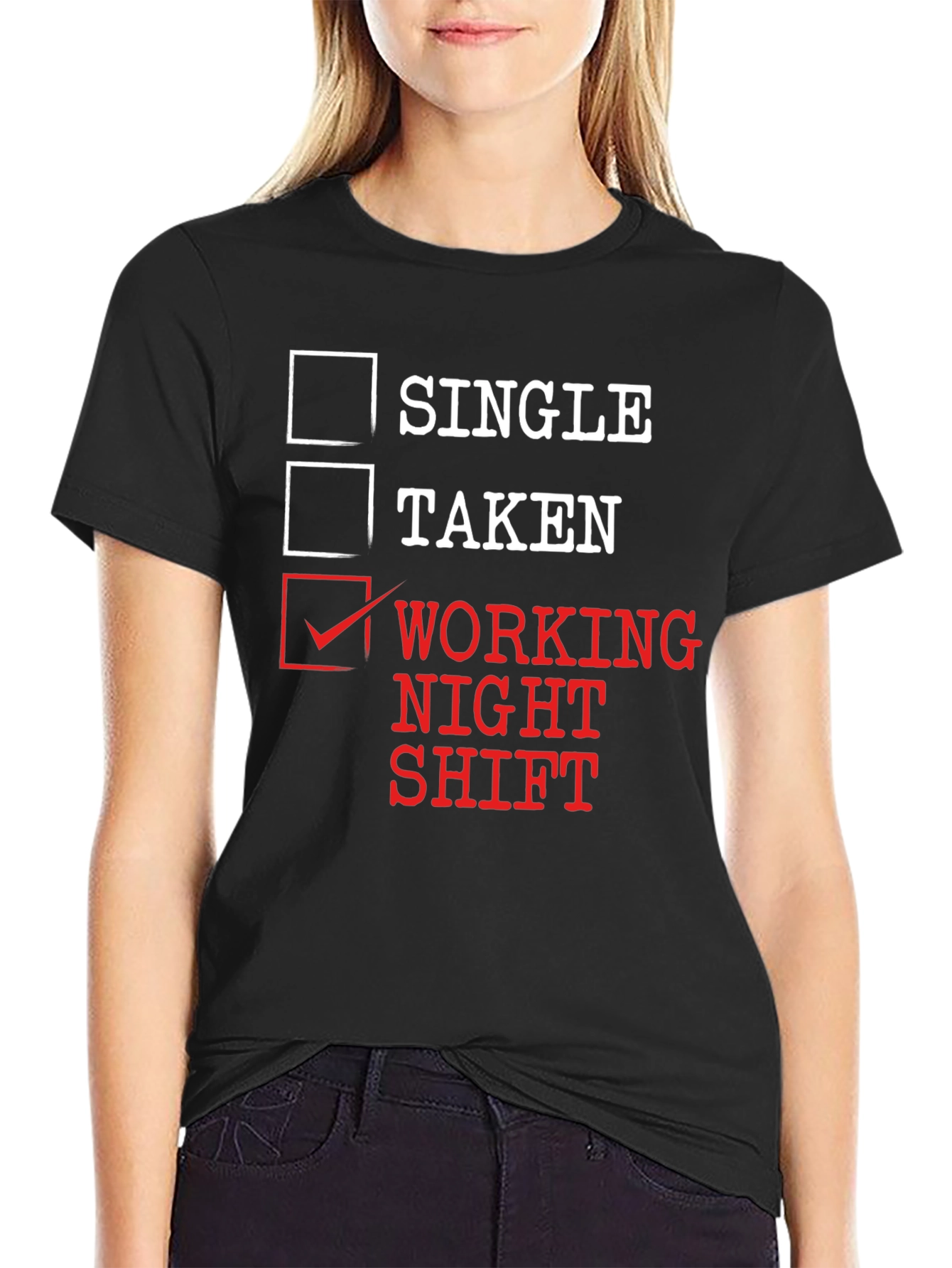 Working Night Shift T-Shirt Funny Novelty Tee