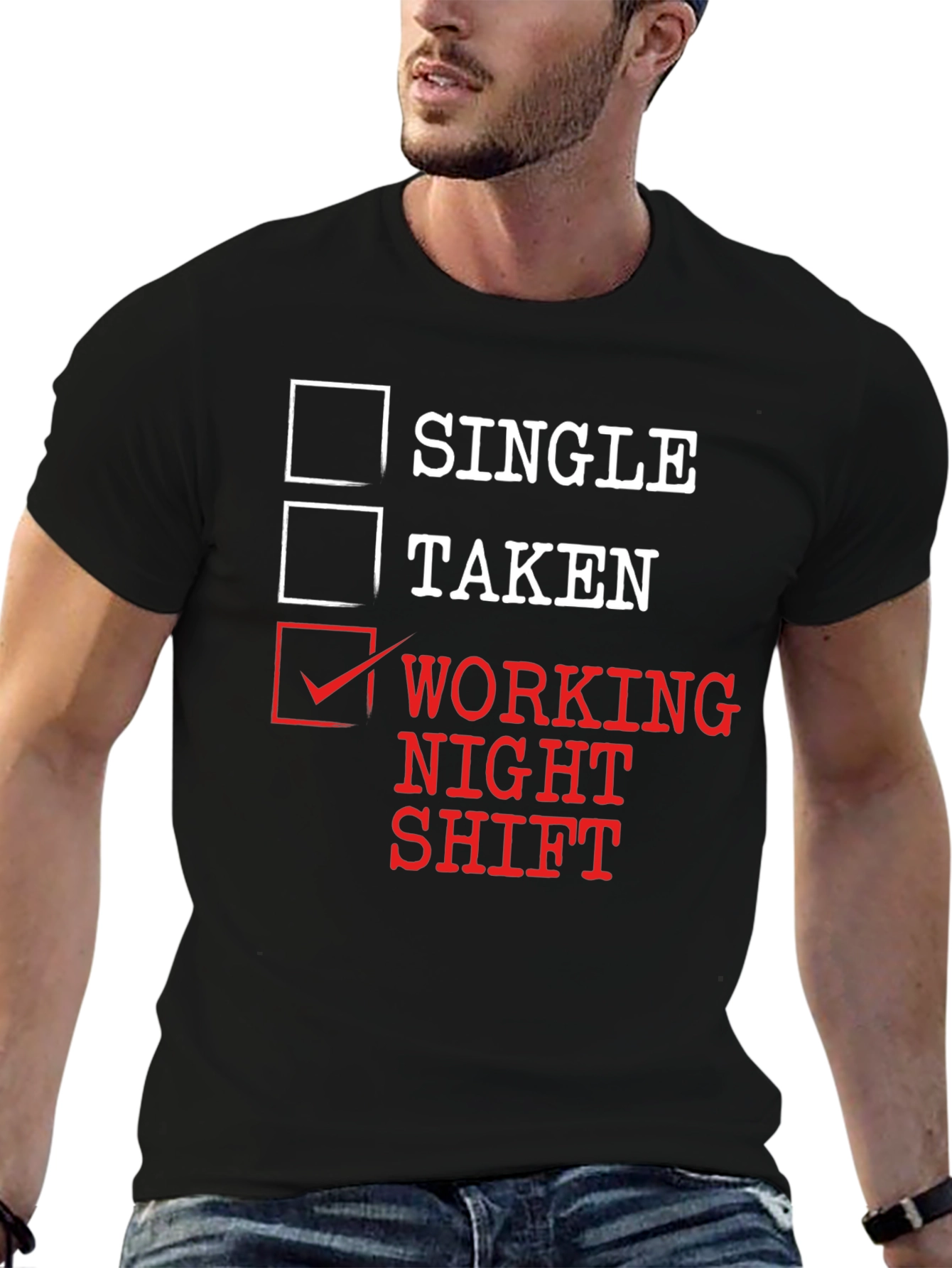 Working Night Shift T-Shirt Funny Novelty Tee