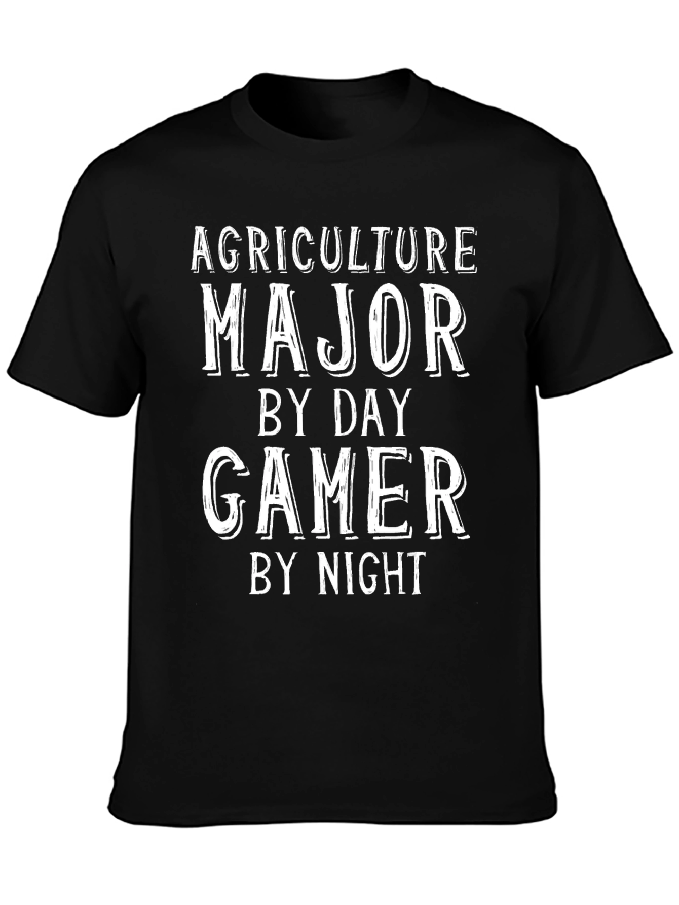 Agriculture Major Gamer Funny Black T-Shirt