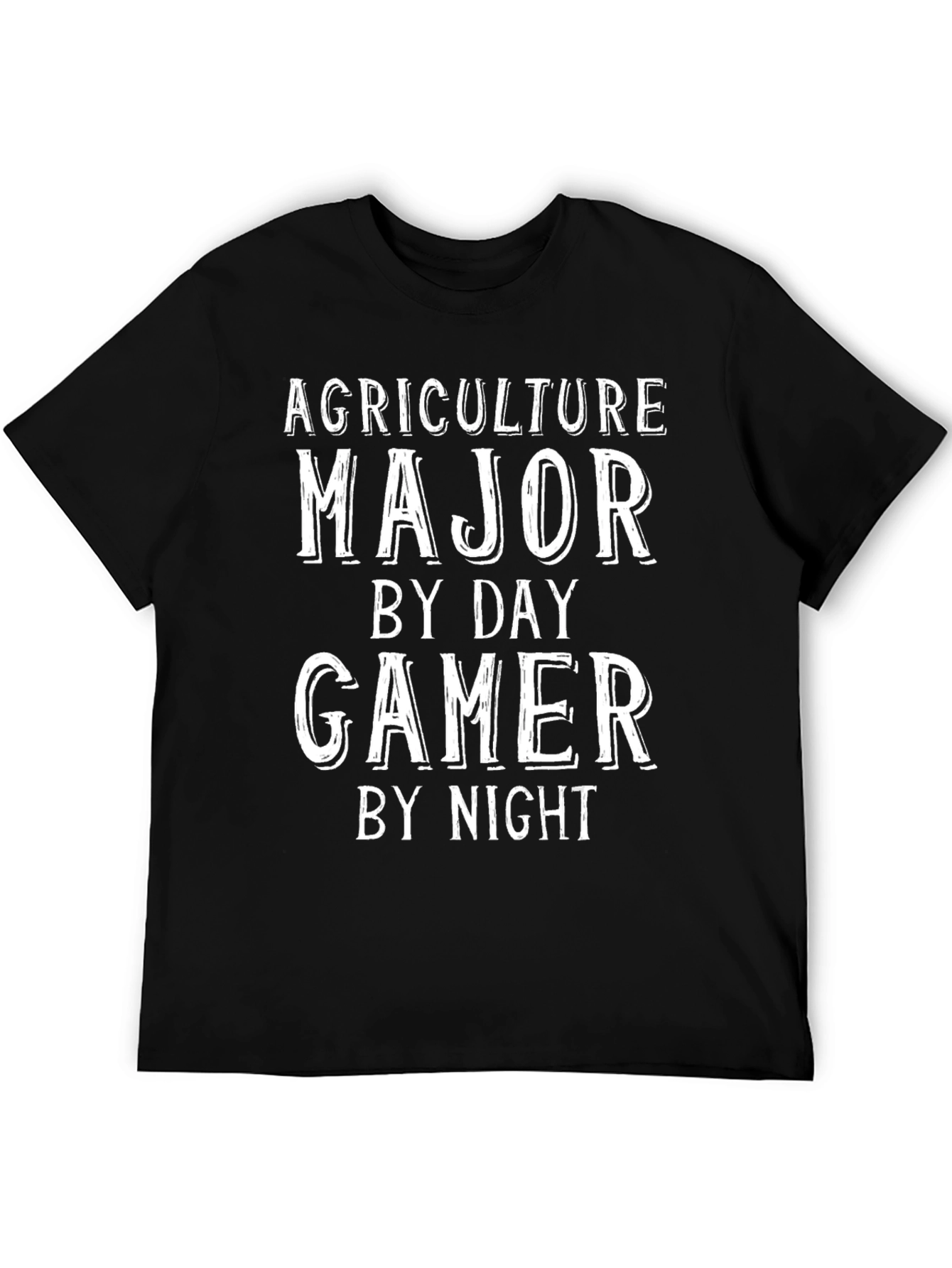 Agriculture Major Gamer Funny Black T-Shirt