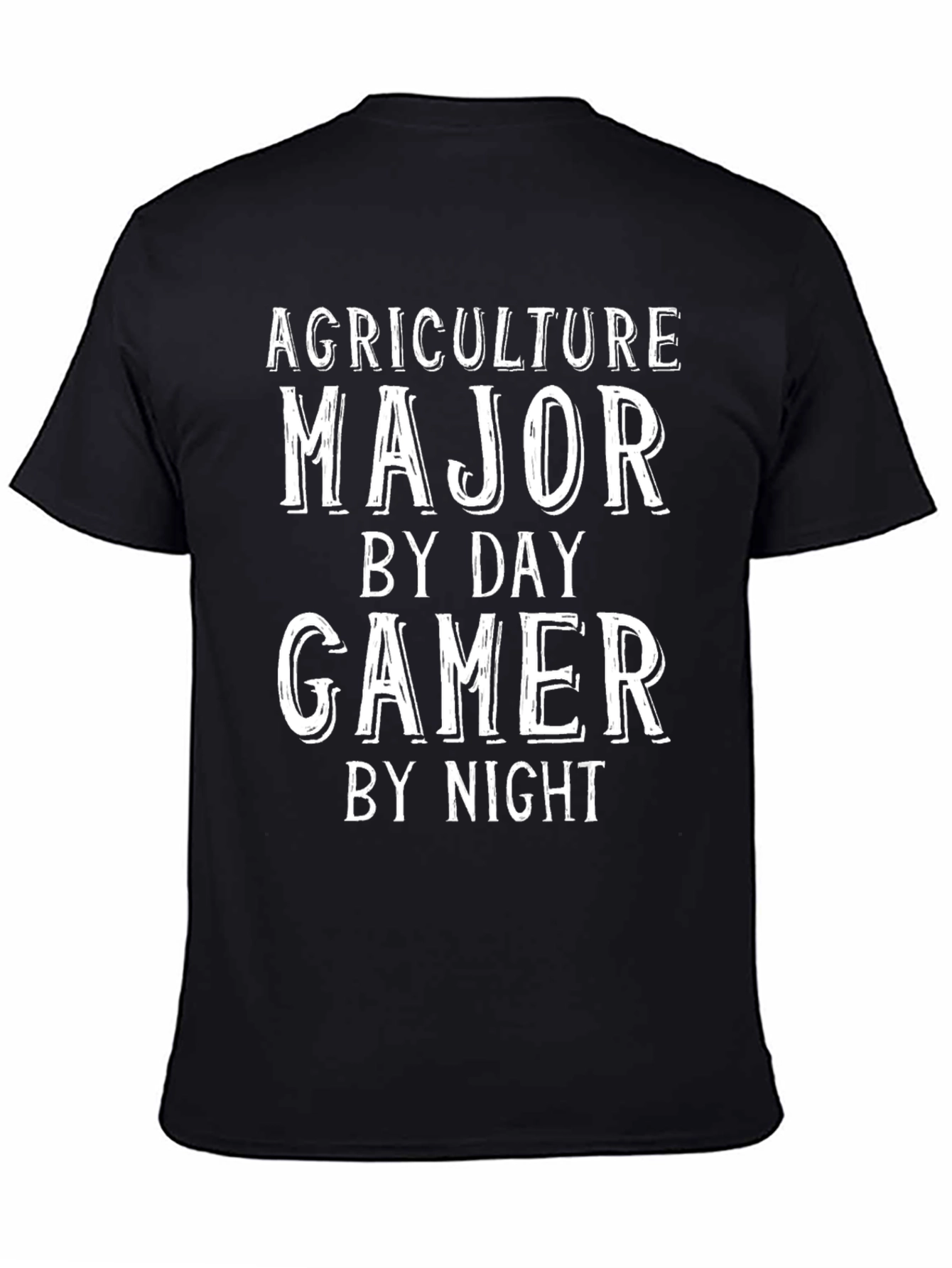 Agriculture Major Gamer Funny Black T-Shirt