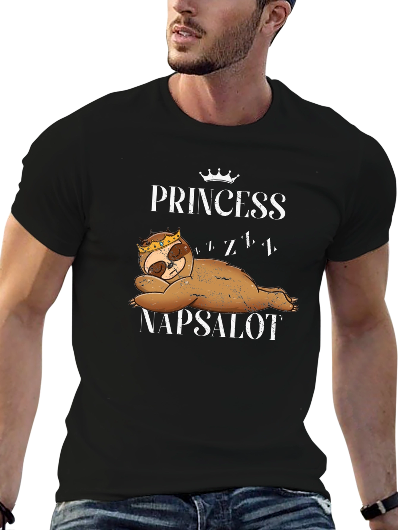 Princess Napsalot Sloth Graphic Tee