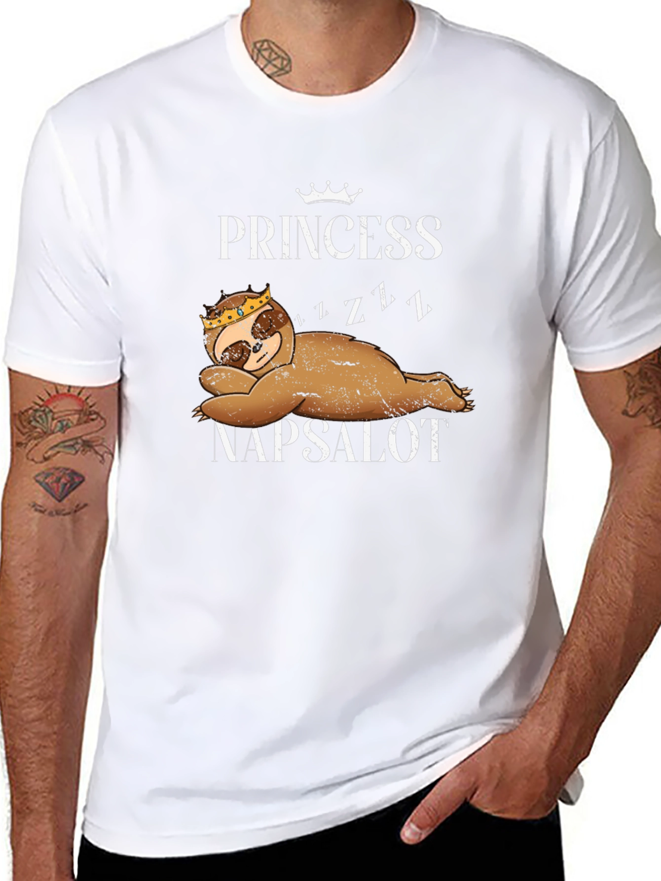 Princess Napsalot Sloth Graphic Tee