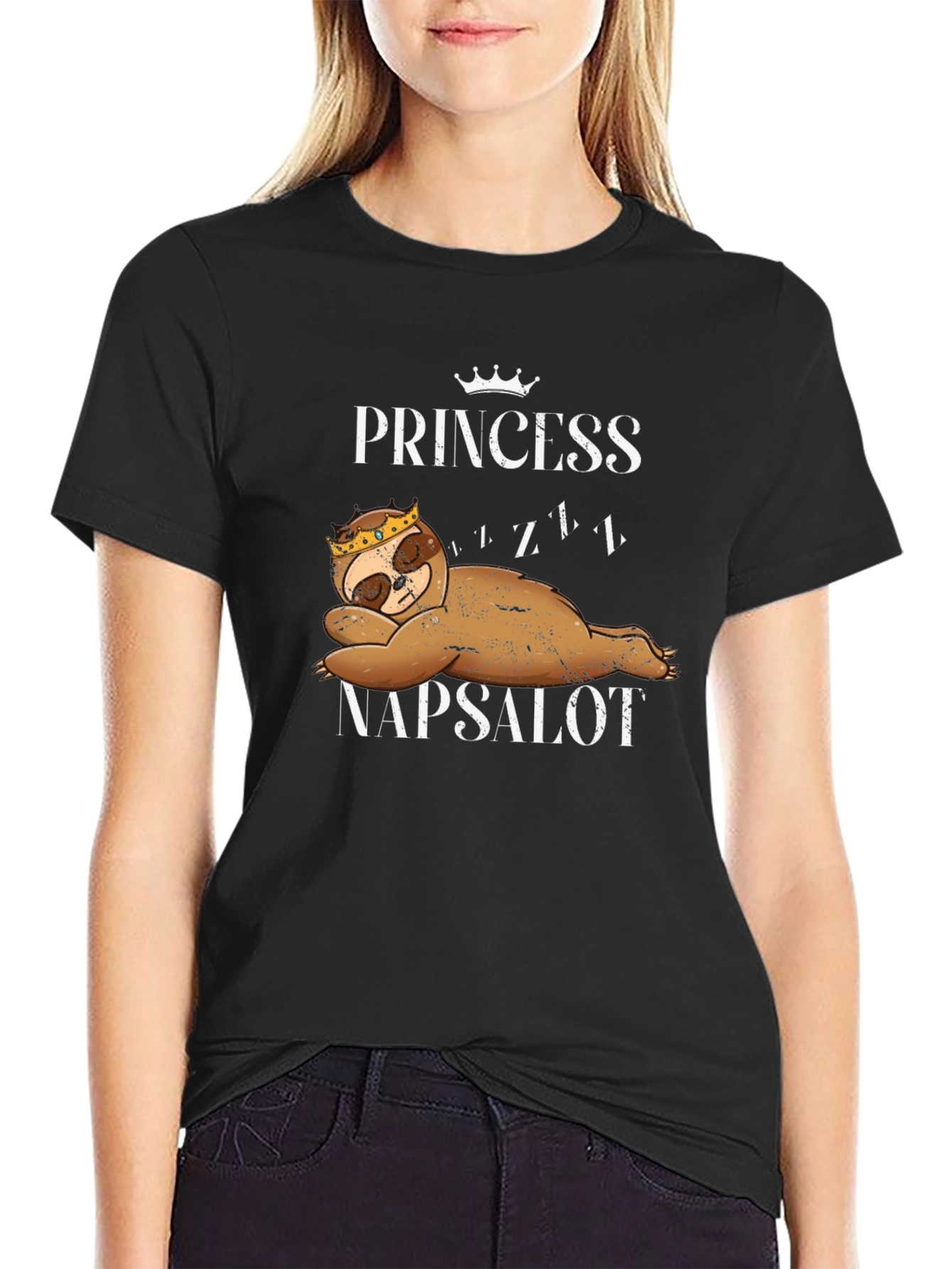 Princess Napsalot Sloth Graphic Tee