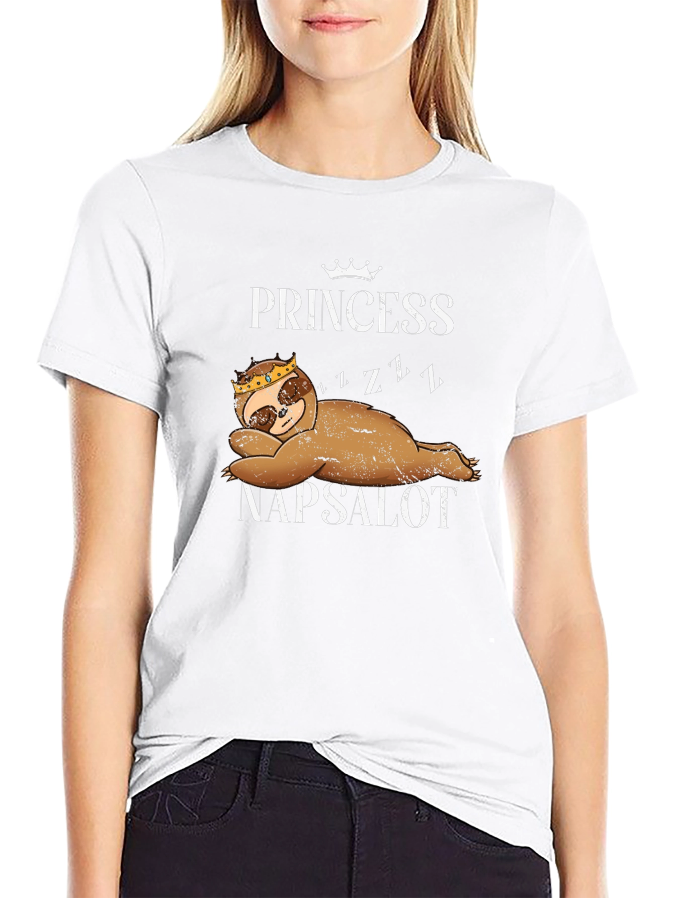 Princess Napsalot Sloth Graphic Tee