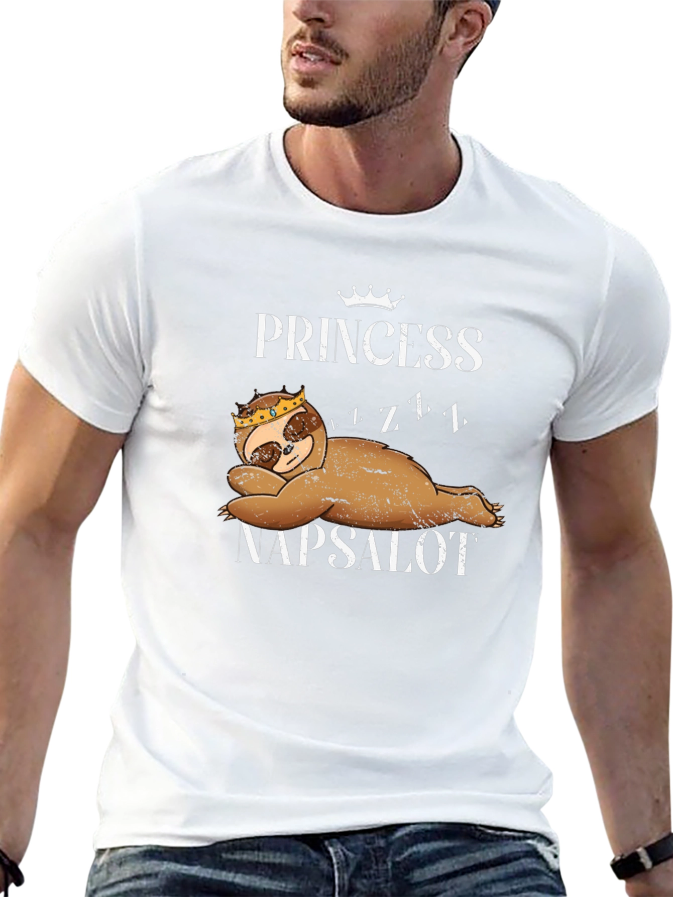 Princess Napsalot Sloth Graphic Tee