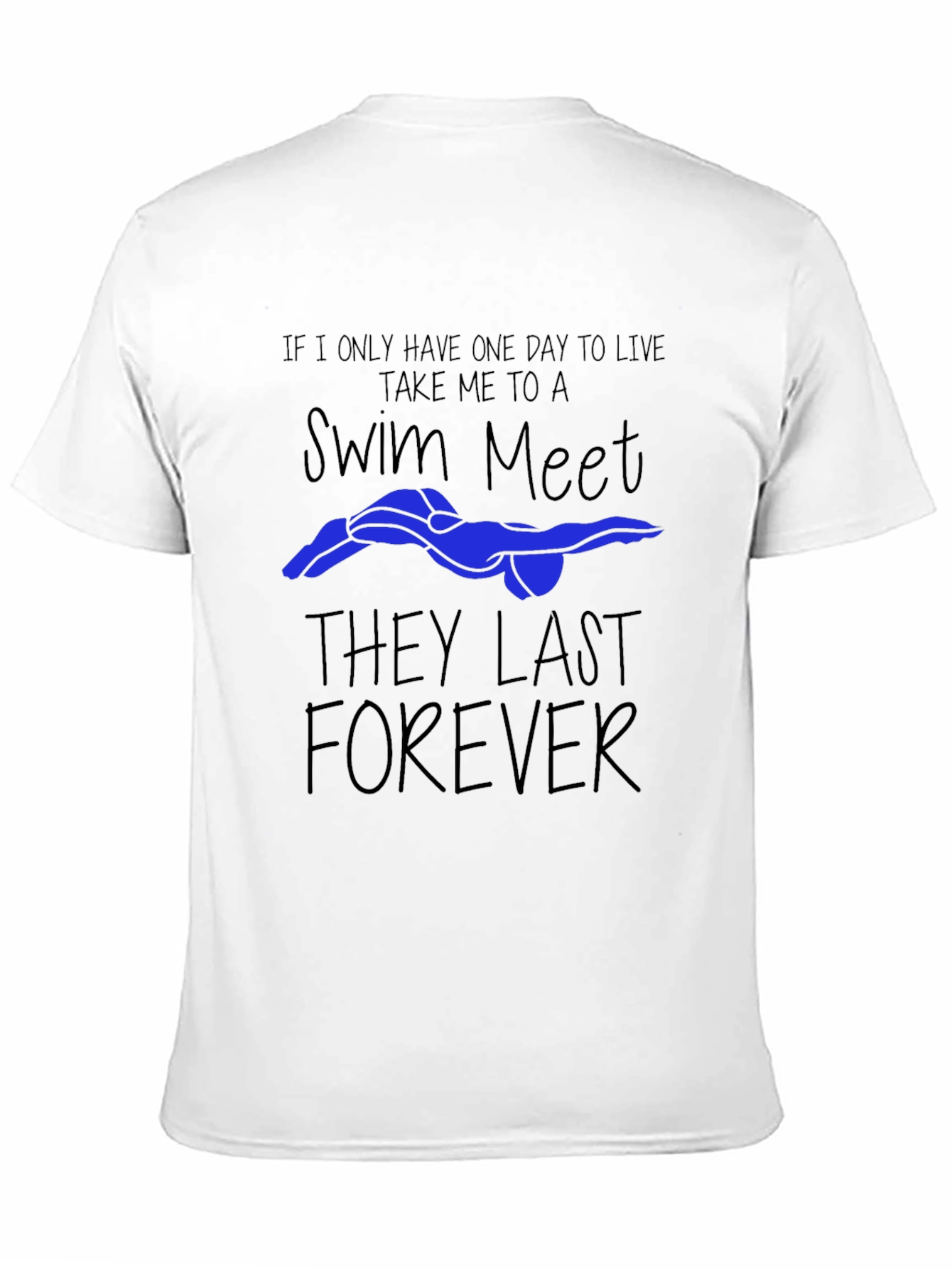 Swim Meet Forever Black Graphic Tee