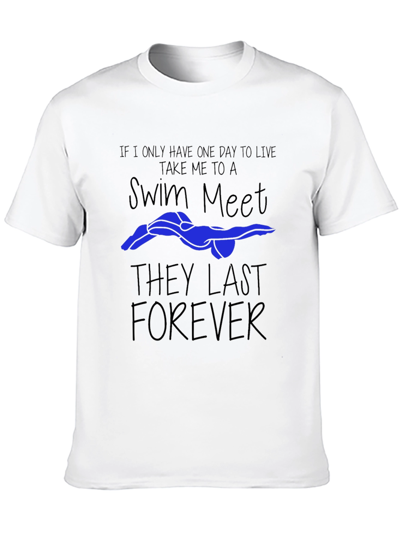 Swim Meet Forever Black Graphic Tee