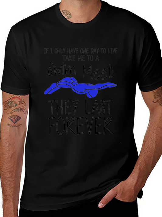 Swim Meet Forever Black Graphic Tee