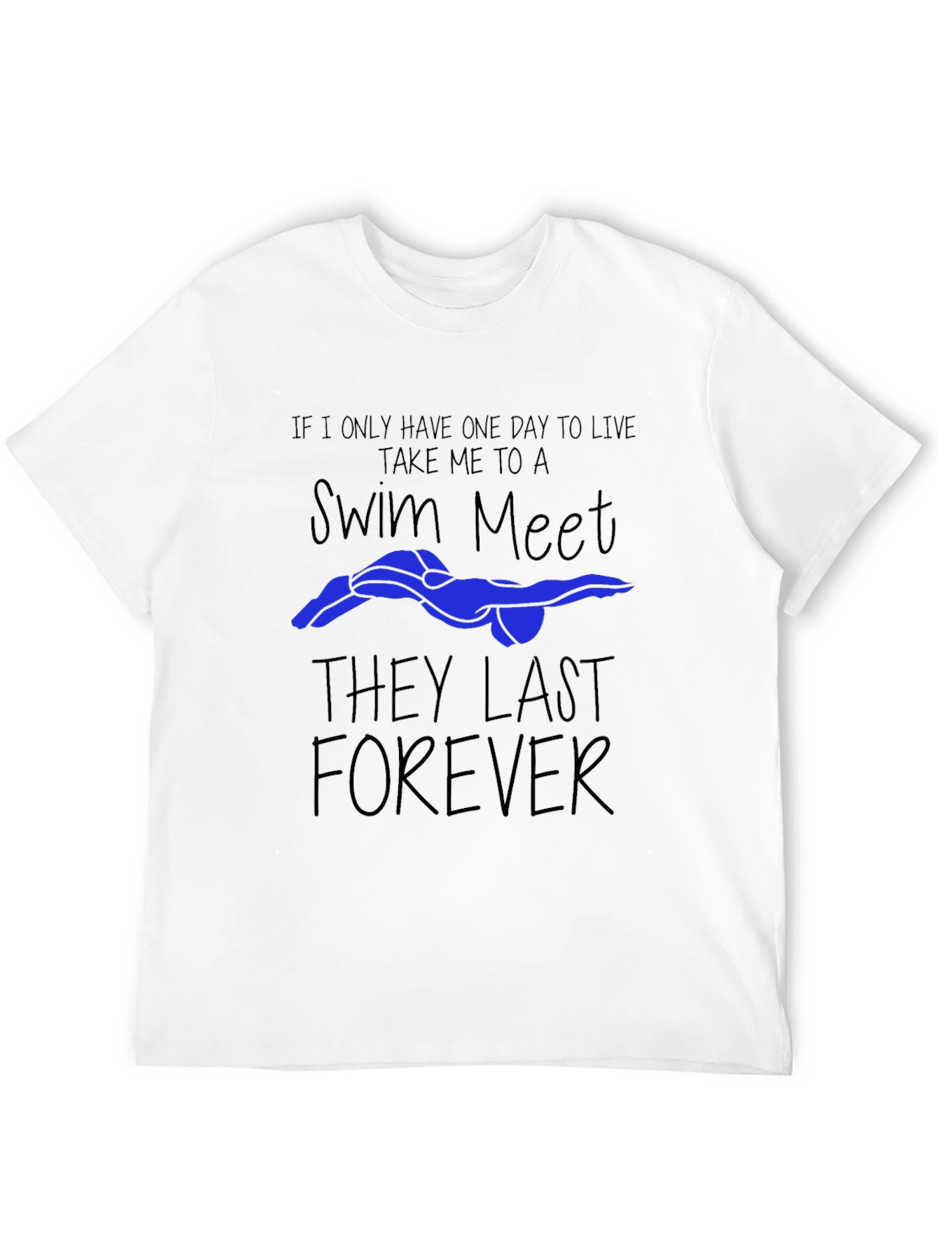 Swim Meet Forever Black Graphic Tee