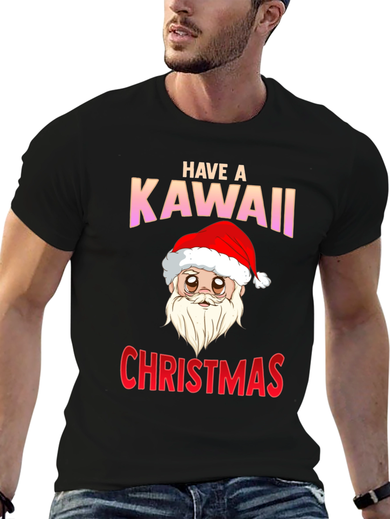 Have a Kawaii Christmas T-Shirt - Santa Graphic Tee