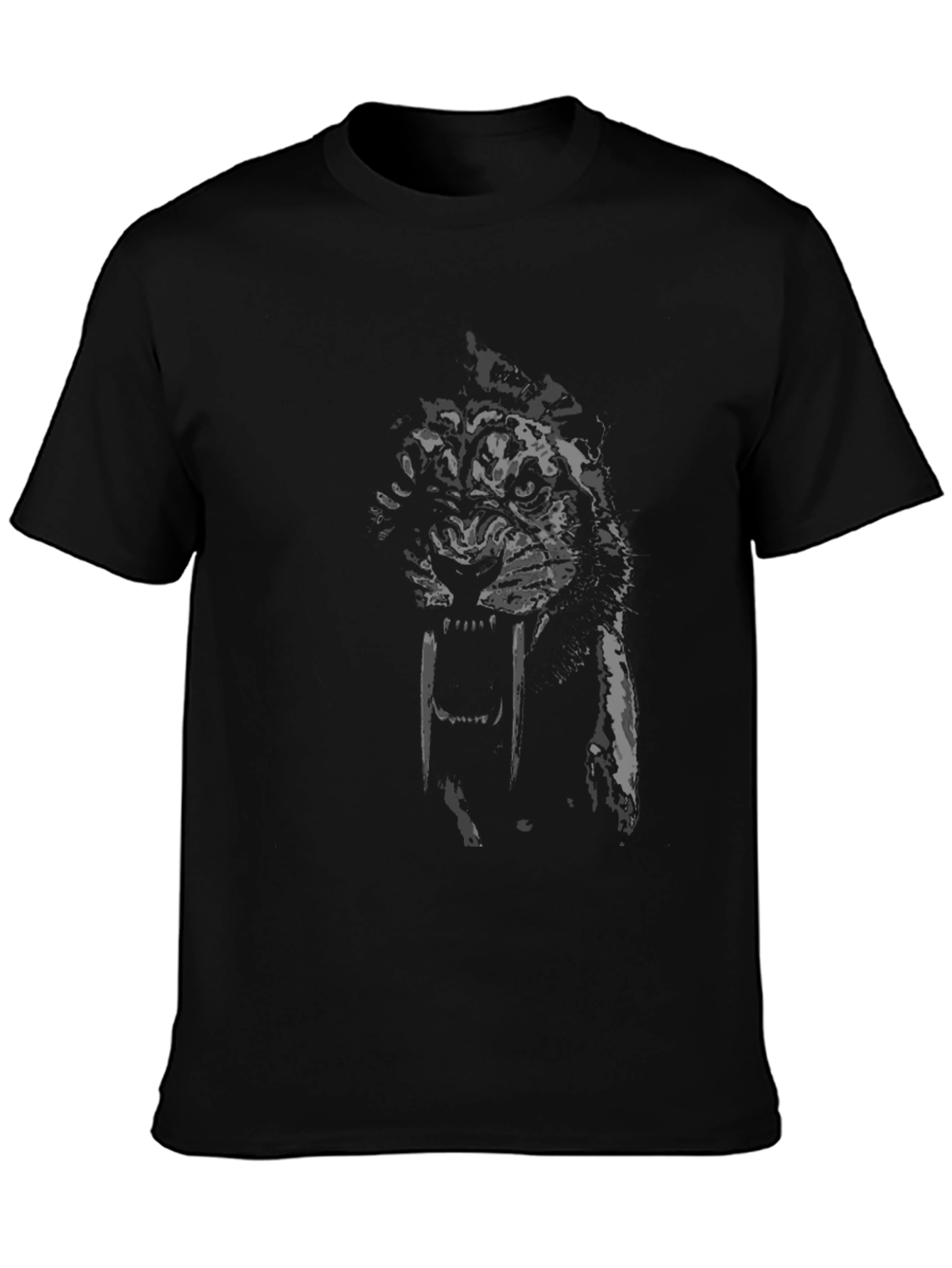 Black Tiger Graphic Tee - Mens Fashion