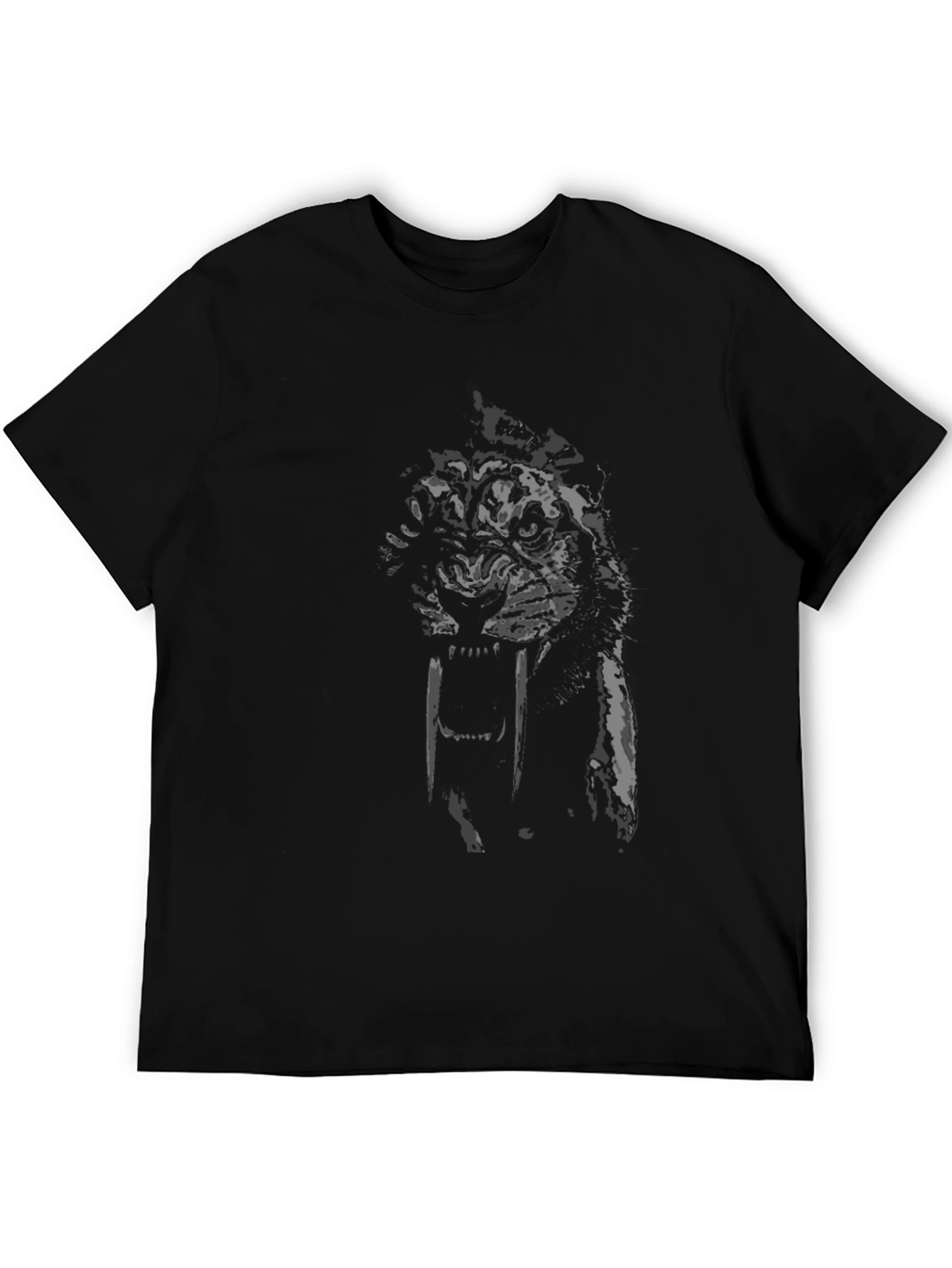 Black Tiger Graphic Tee - Mens Fashion
